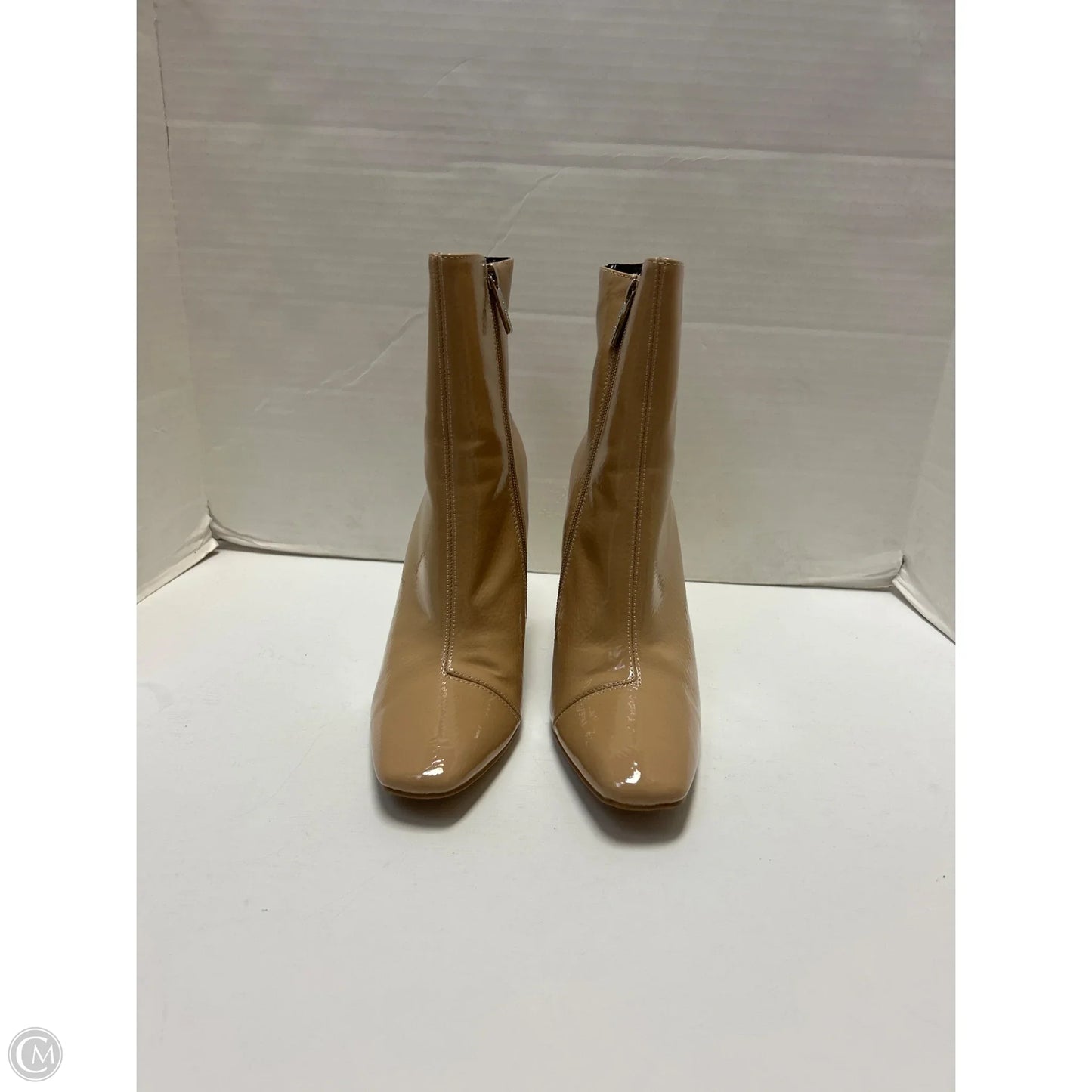 Boots Ankle Heels By Clothes Mentor In Beige, Size: 9