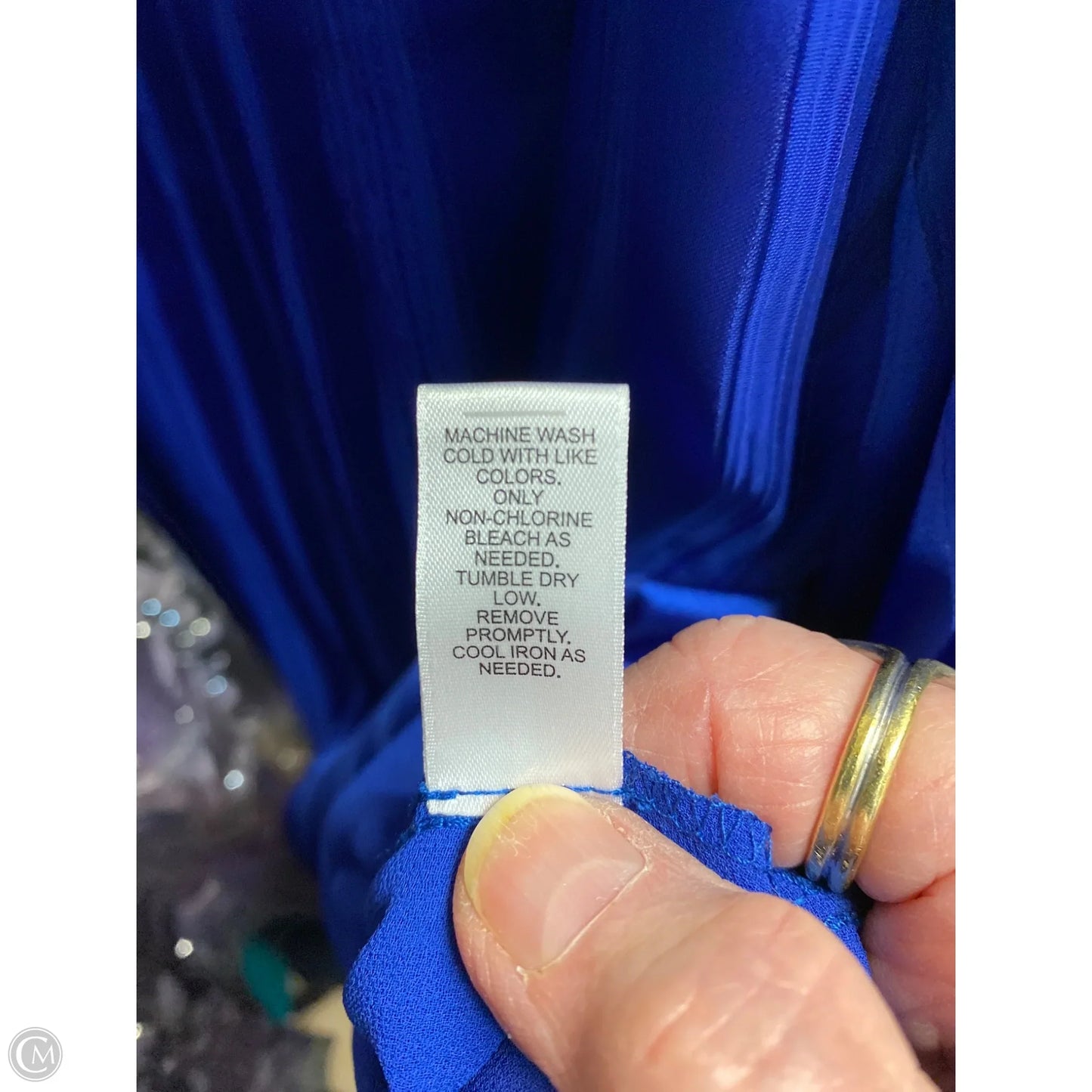 Top Long Sleeve By Cato In Blue, Size: L