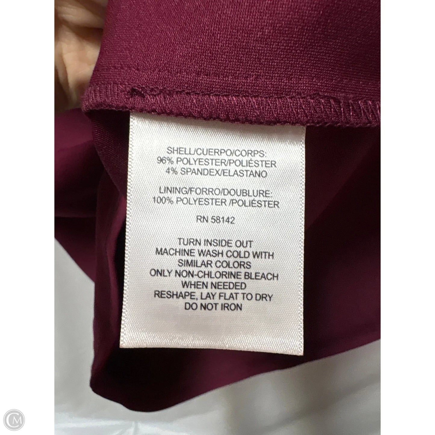 Dress Casual Midi By London Style In Maroon, Size: M