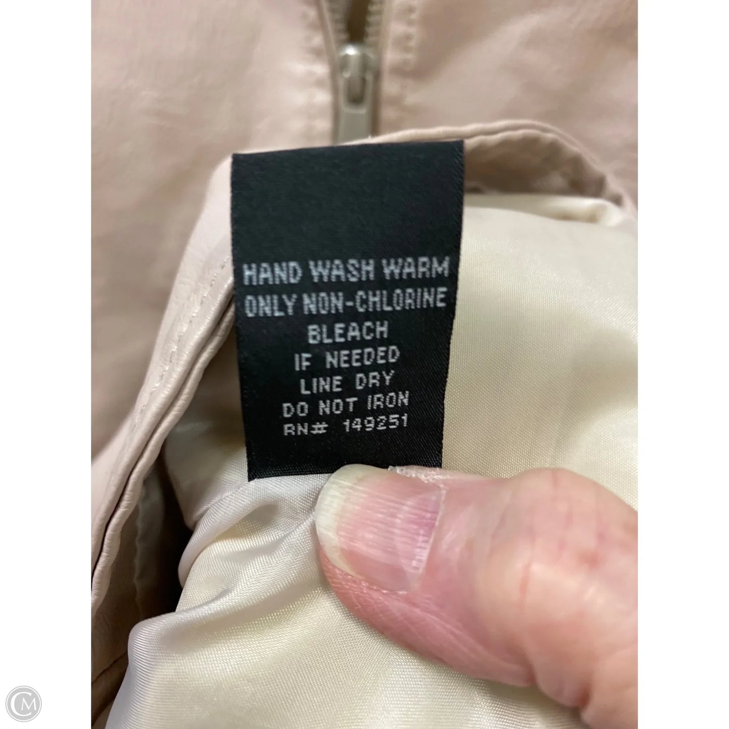 Jacket Moto By Baccini In Pink, Size: L