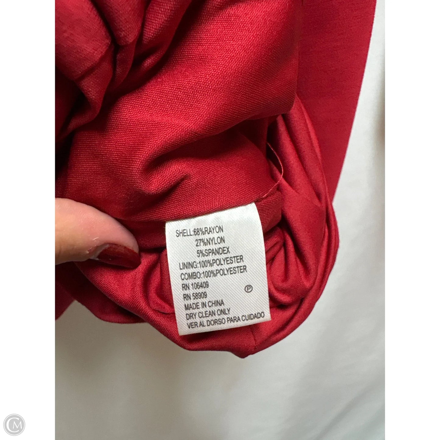 Dress Casual Midi By Antonio Melani In Maroon, Size: Xs