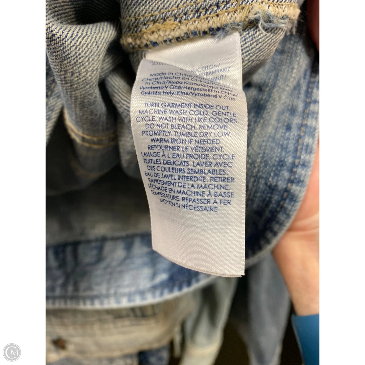 Jacket Denim By Chaps In Blue Denim, Size: Xl