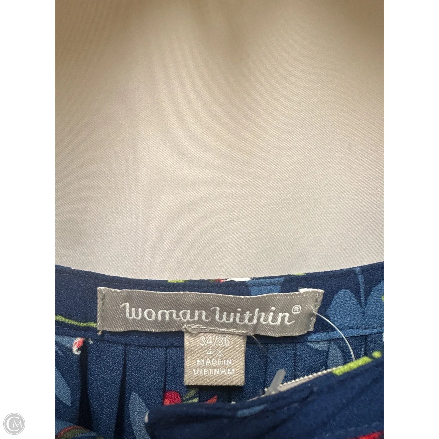 Top Long Sleeve By Woman Within In Blue, Size: 4x