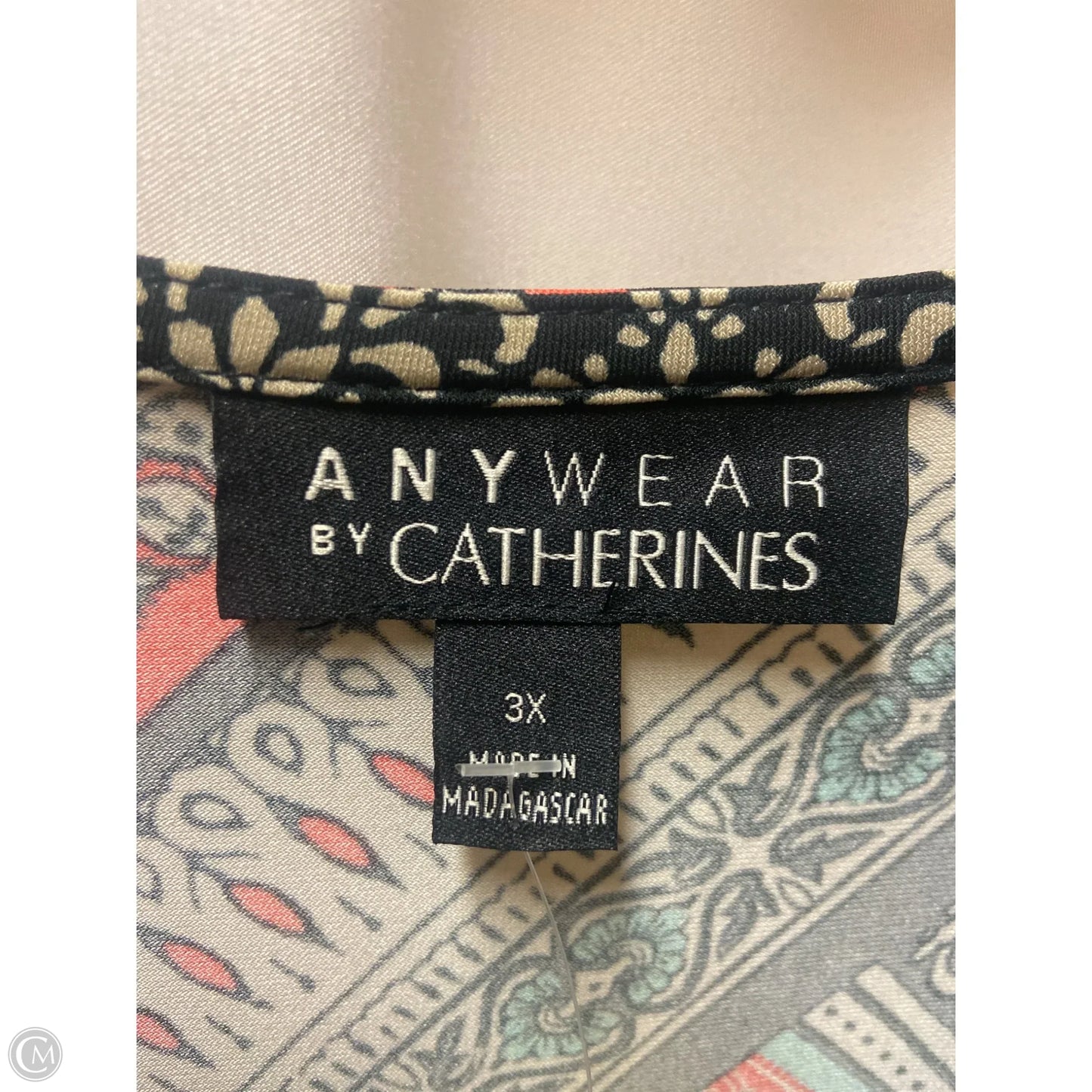 Top Short Sleeve By Catherines In Tan, Size: 3x