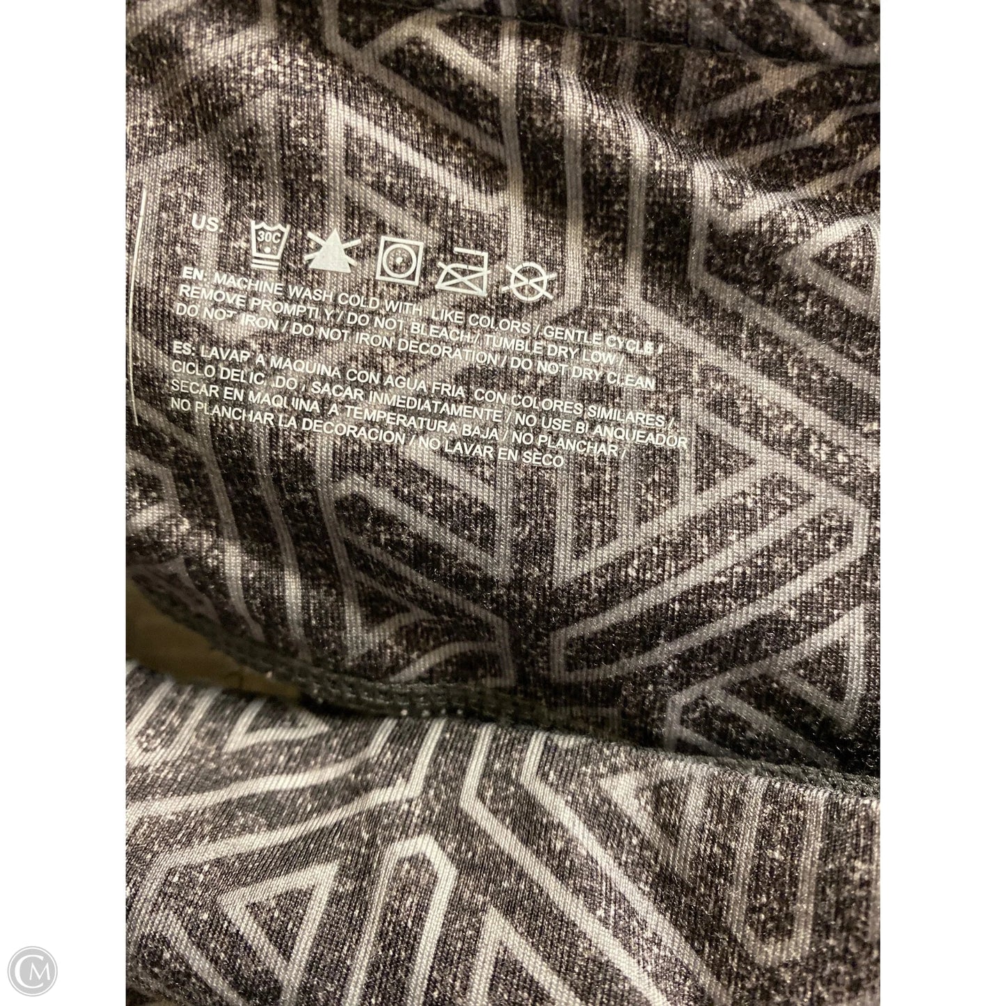 Athletic Leggings By Reebok In Grey, Size: M