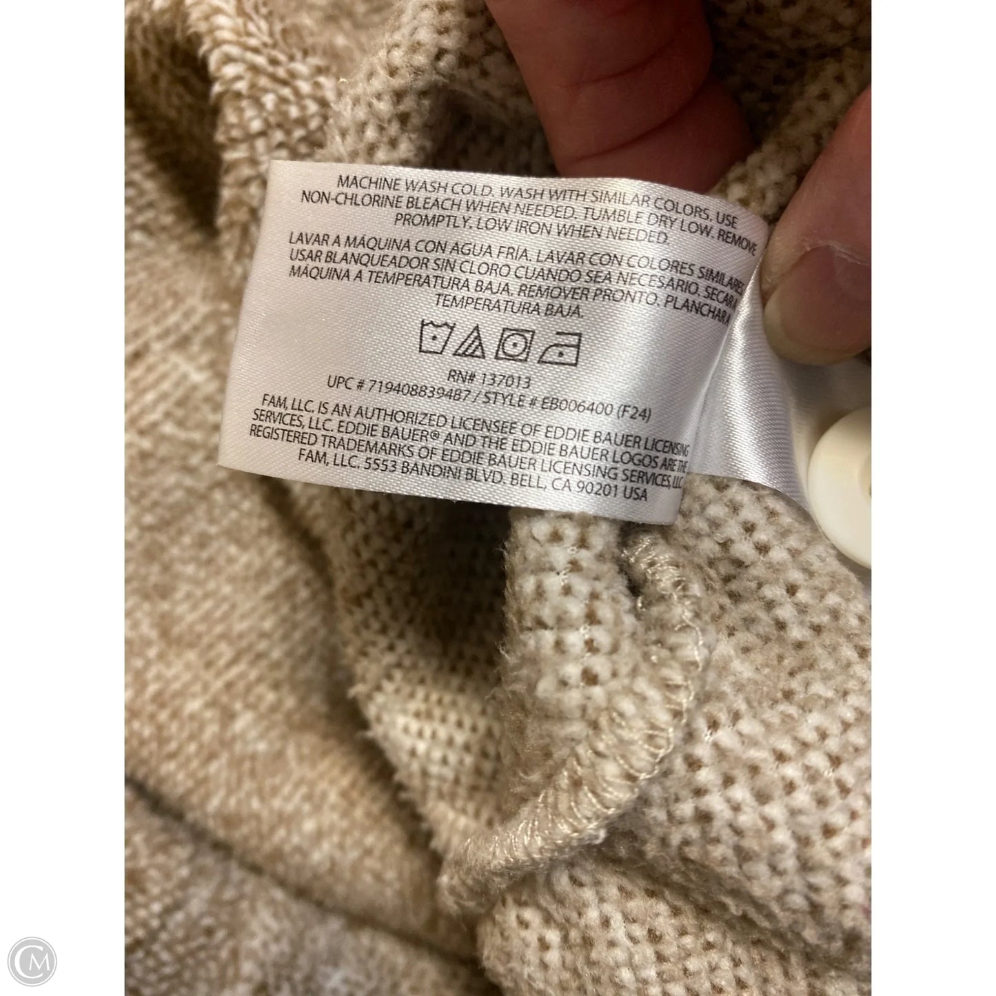 Jacket Faux Fur & Sherpa By Eddie Bauer In Brown, Size: M