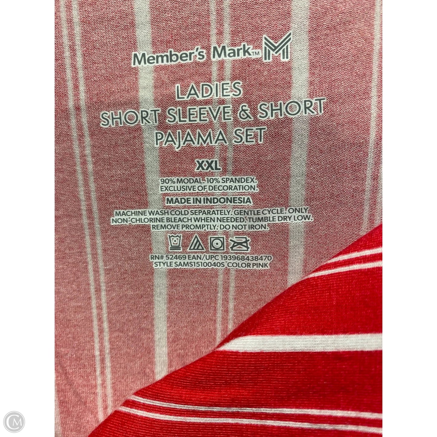 Pajamas 2pc By Members Mark In Pink, Size: Xxl