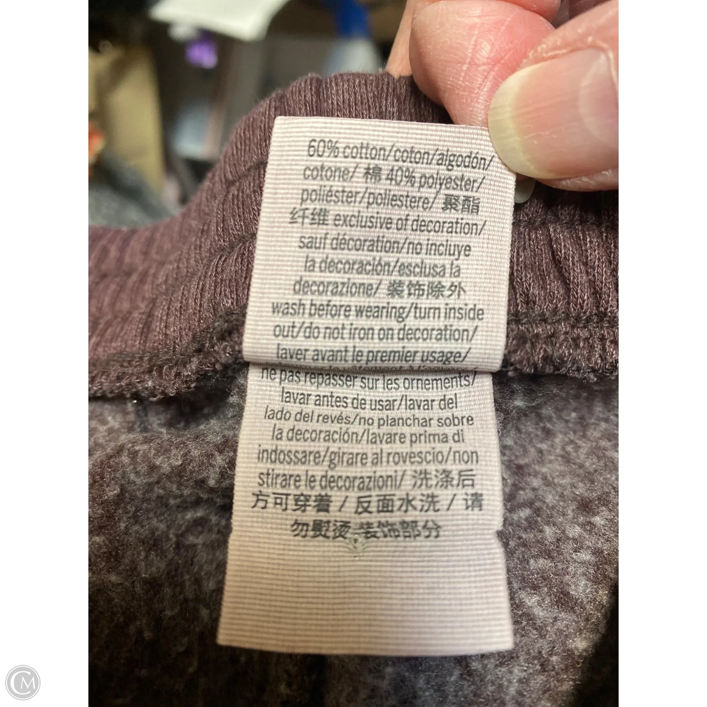 Athletic Pants By Pink In Purple, Size: Xs