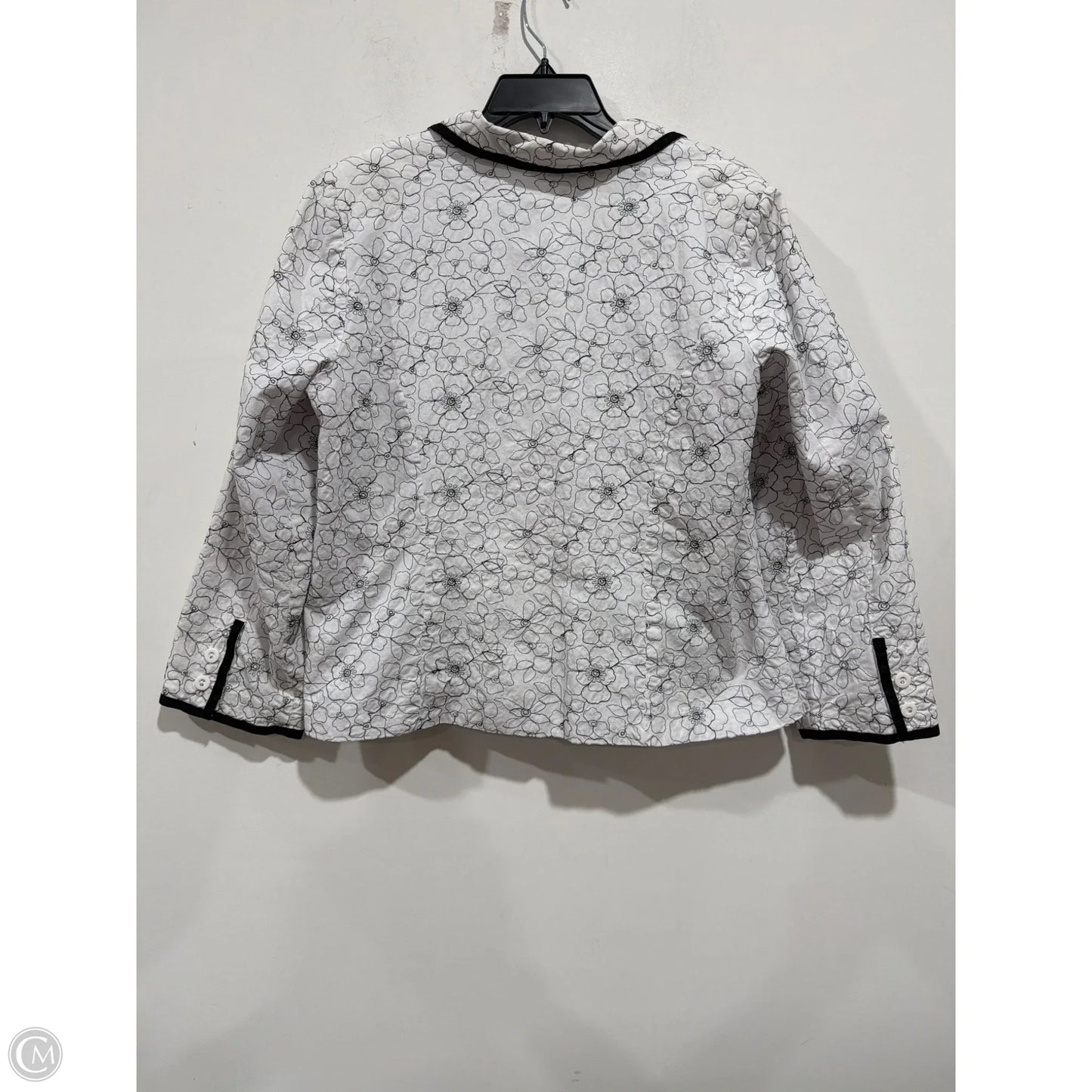 Blazer By Clothes Mentor In Black & White, Size: Xl