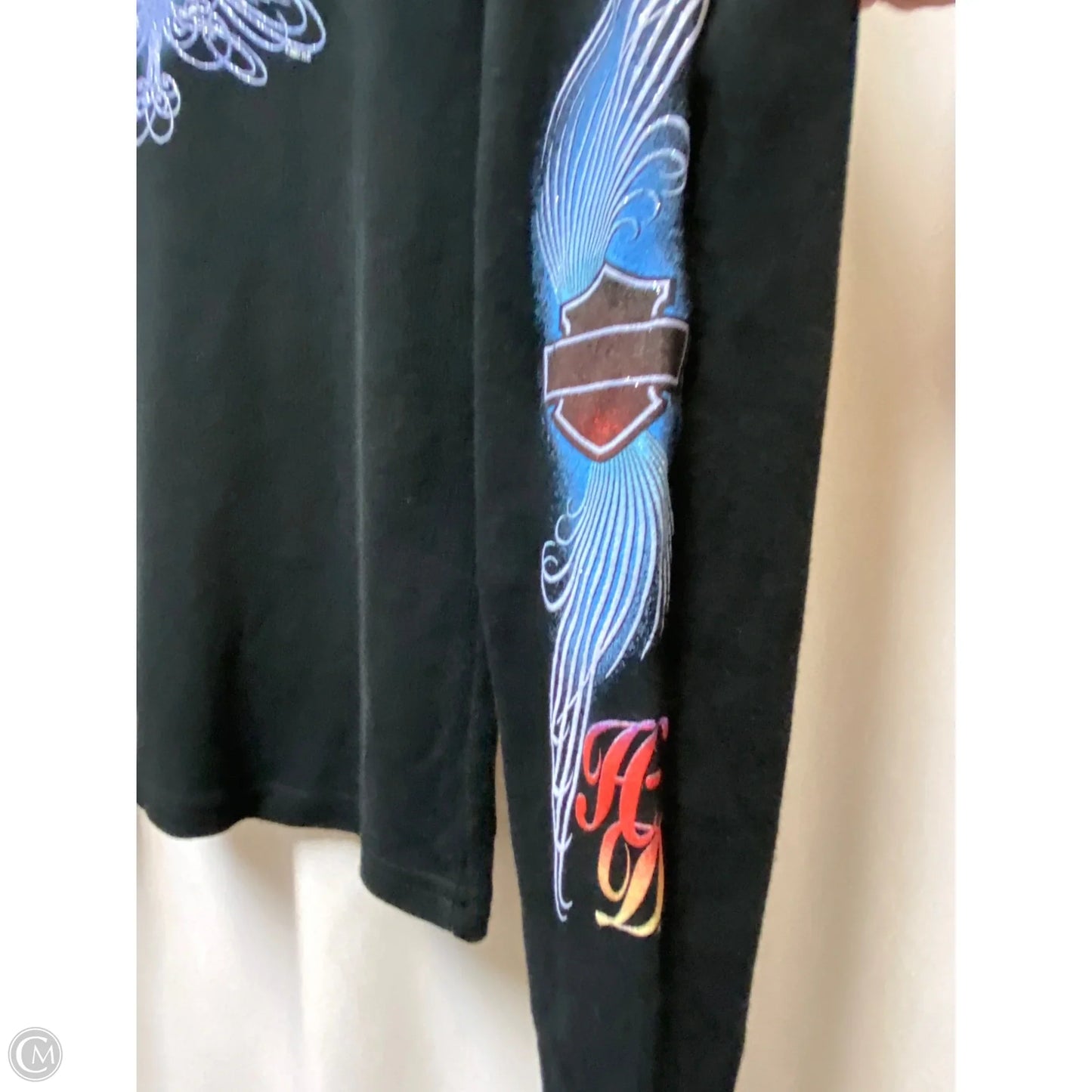 Top Long Sleeve By Harley Davidson In Black, Size: S