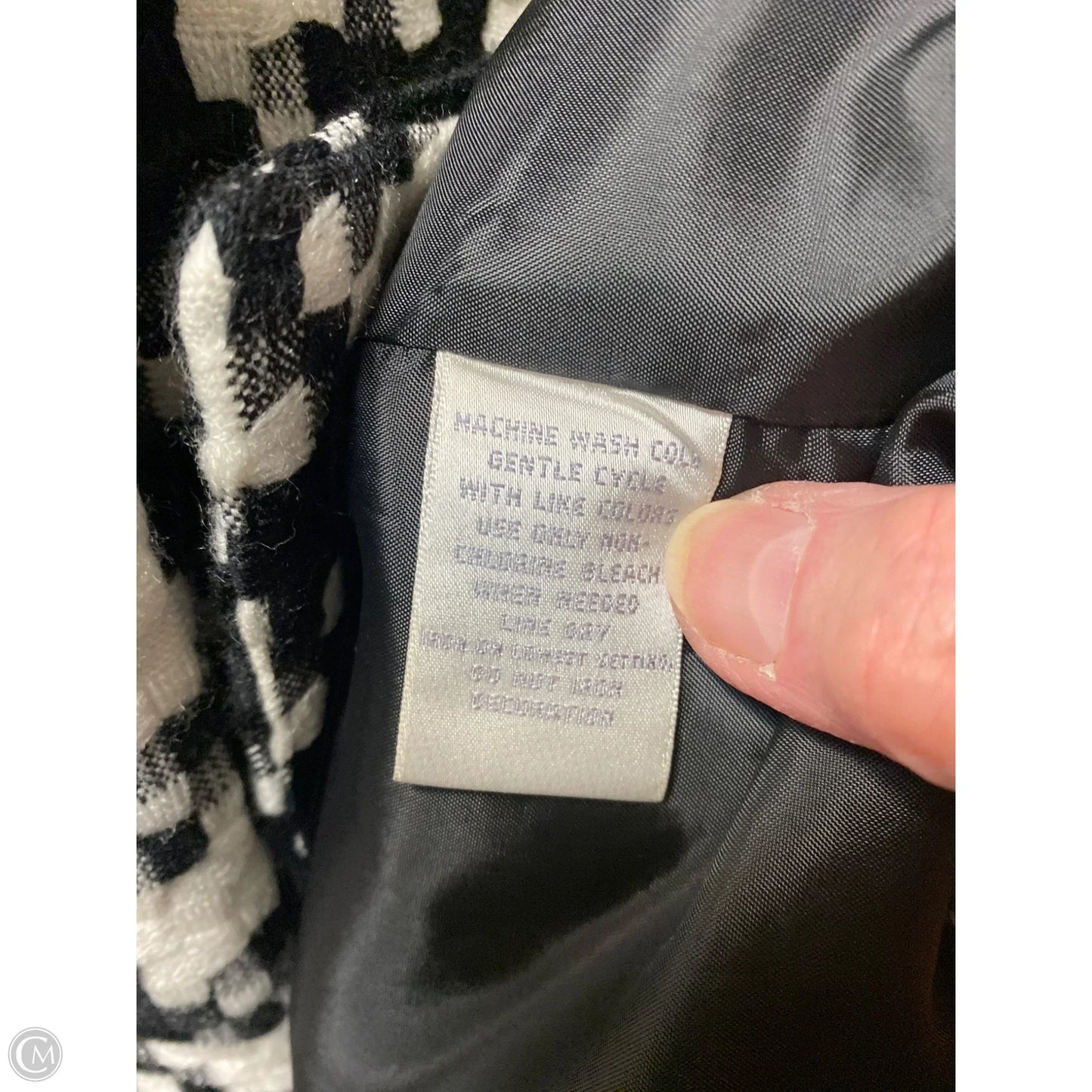 Coat Peacoat By Worthington In Black & White, Size: L