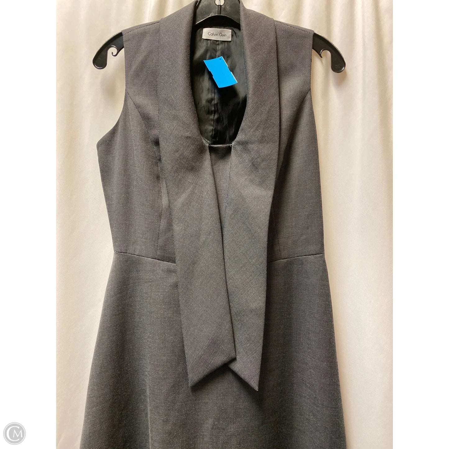 Dress Casual Midi By Calvin Klein In Grey, Size: M