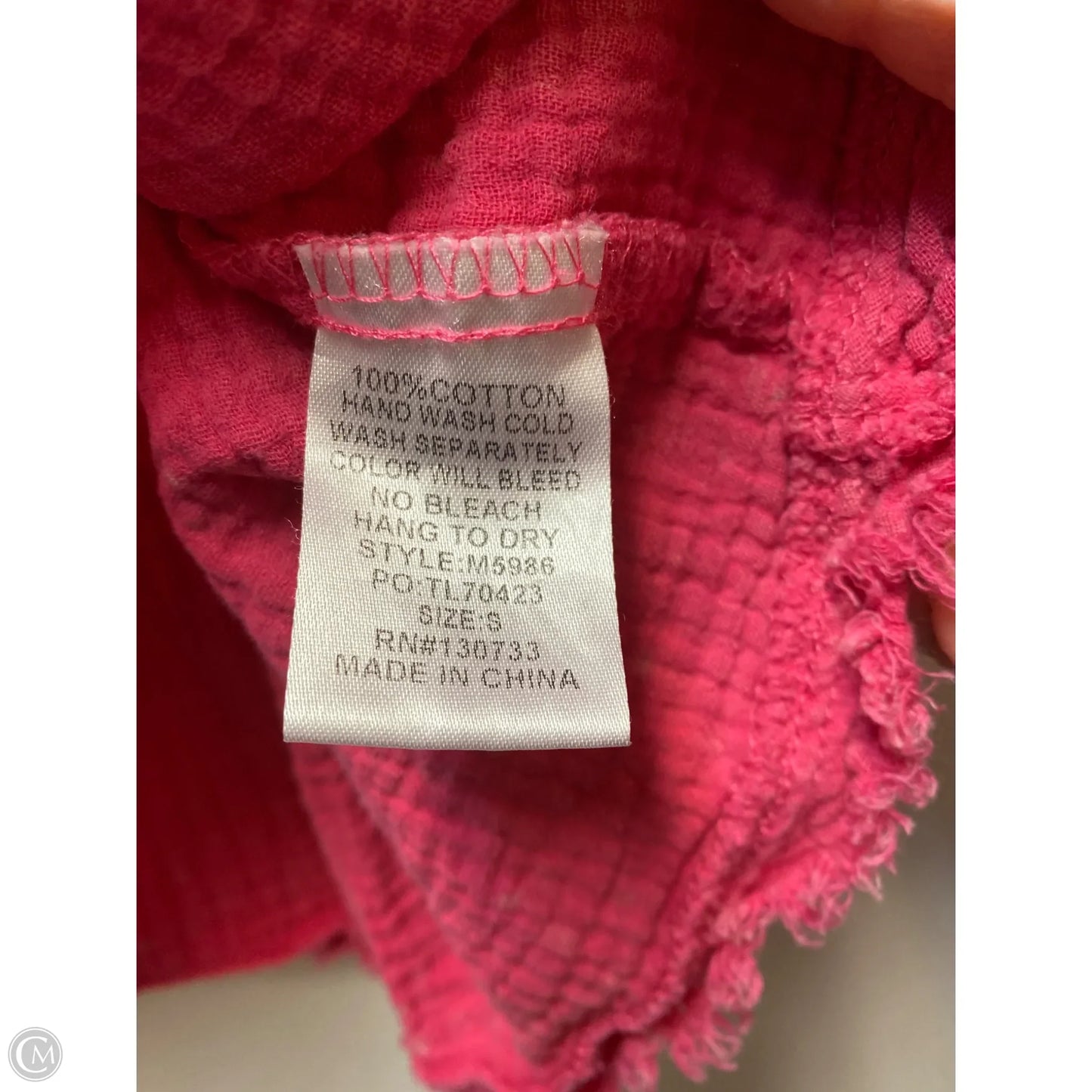 Top Short Sleeve By Umgee In Pink, Size: S