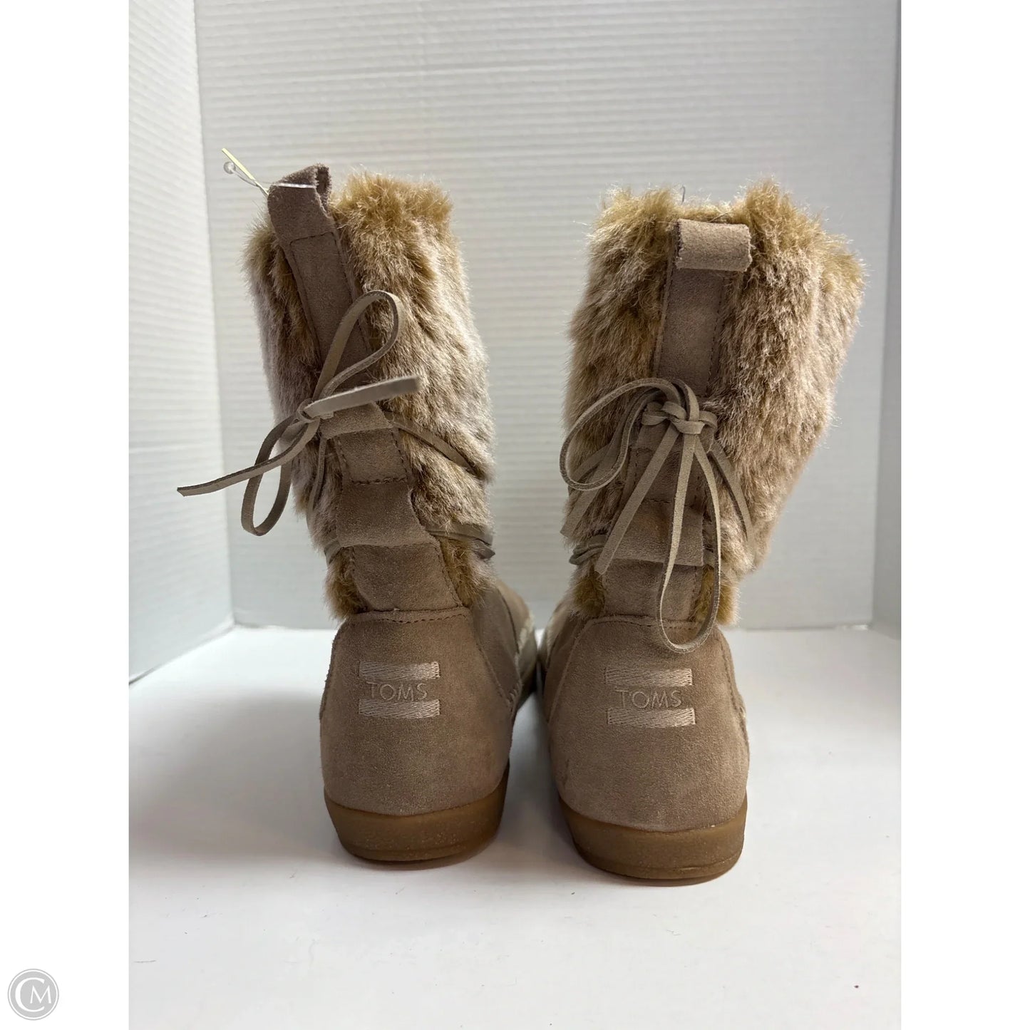 Boots Mid-calf Flats By Toms In Grey, Size: 8