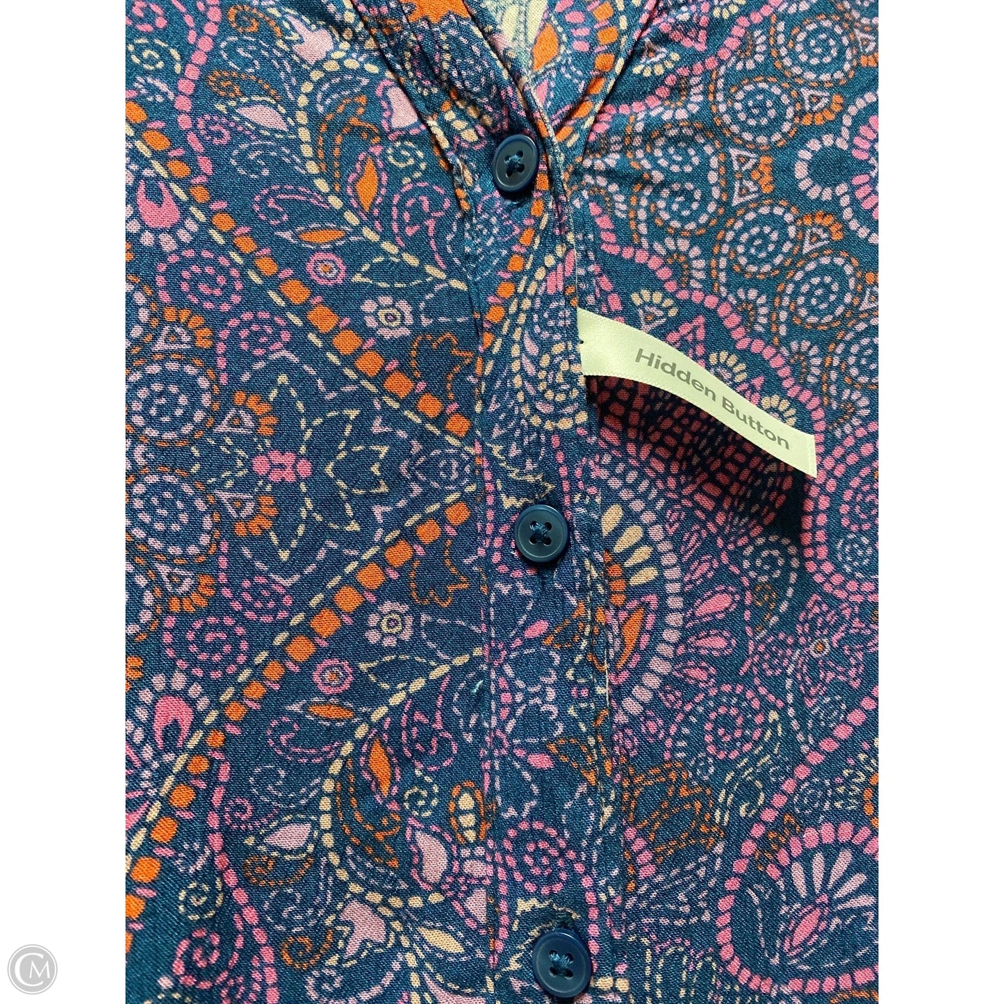 Top Long Sleeve By Terra & Sky In Blue, Size: 1x