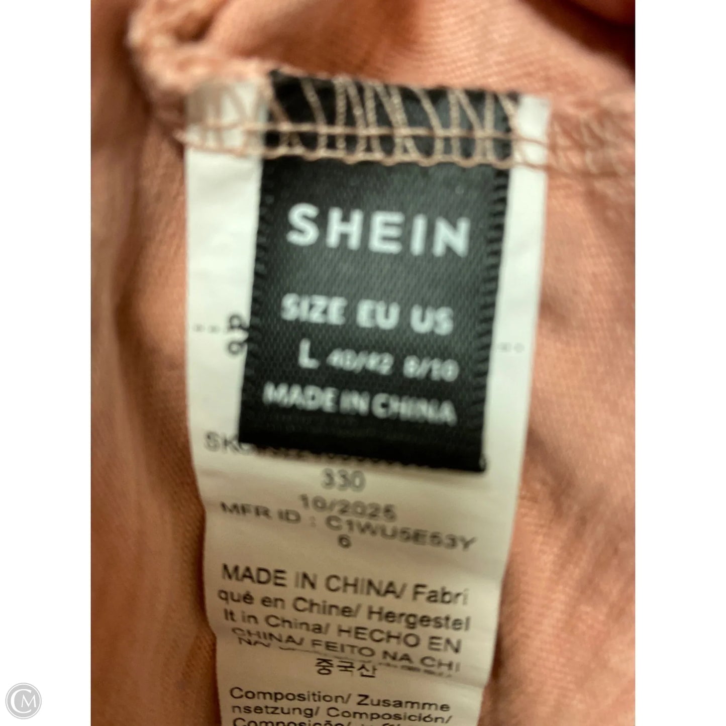 Top Long Sleeve By Shein In Pink, Size: L