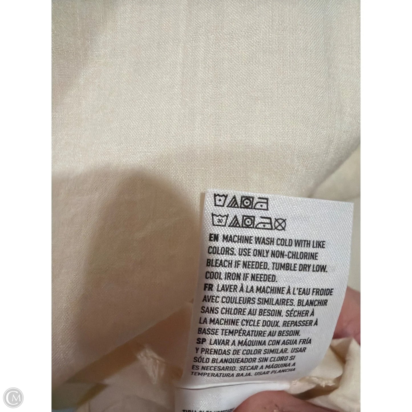 Skirt Maxi By Clothes Mentor In Cream, Size: Xxl