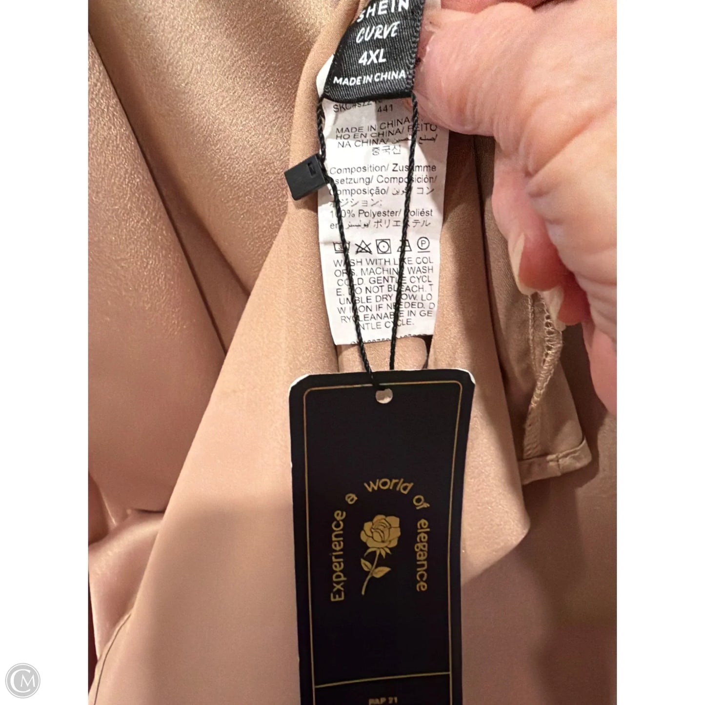 Dress Casual Maxi By Shein In Beige, Size: 4x