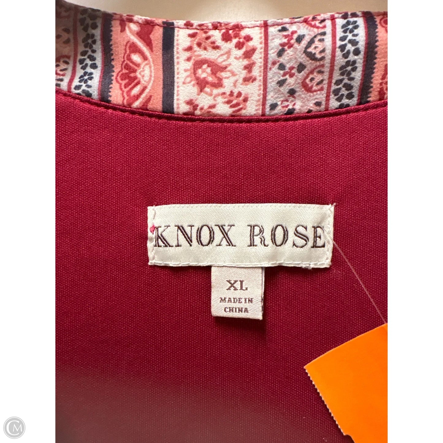 Dress Casual Midi By Knox Rose In Maroon, Size: Xl