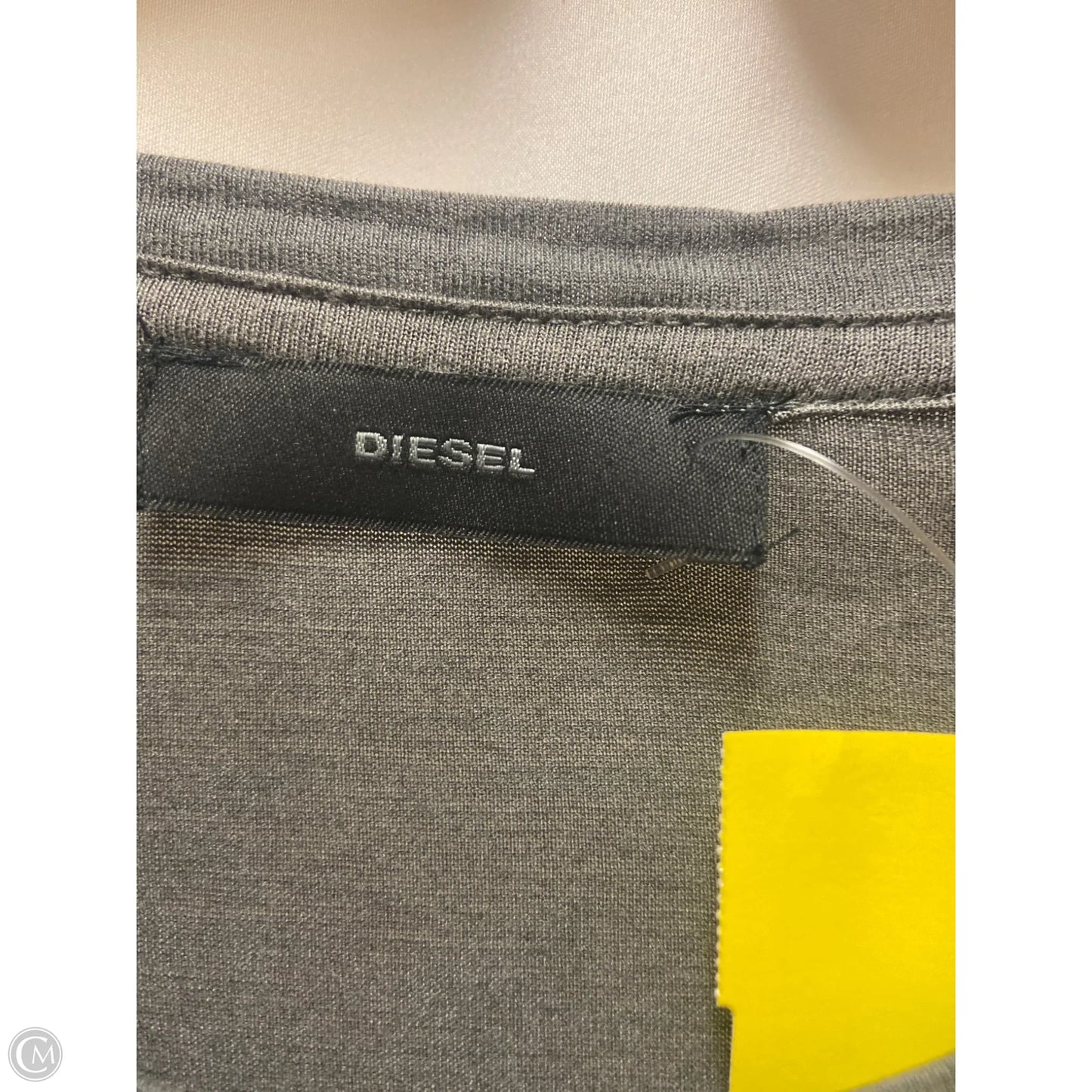 Top Short Sleeve By Diesel In Grey, Size: L