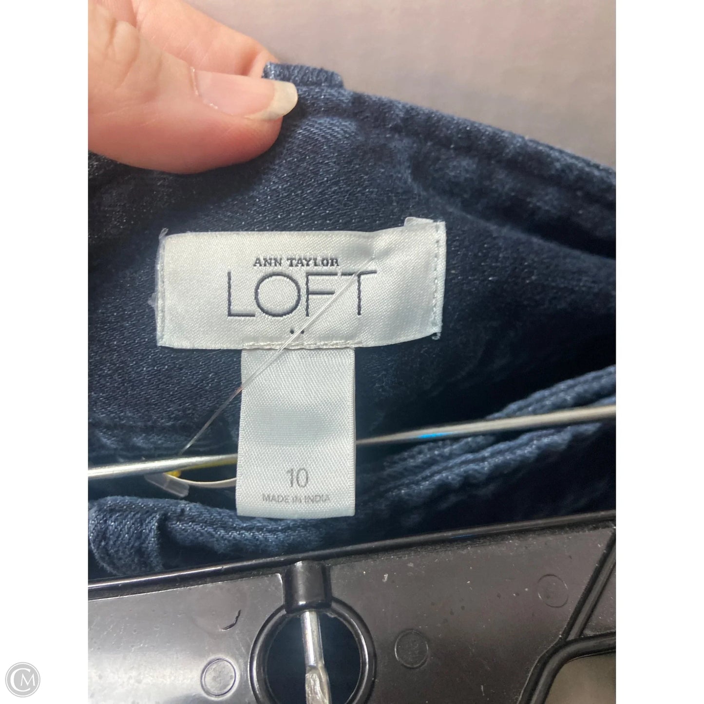 Skirt Mini & Short By Loft In Blue Denim, Size: 10