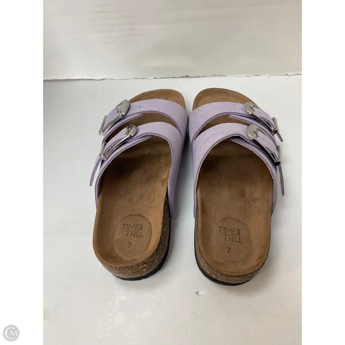 Sandals Flats By Time And Tru In Purple, Size: 7