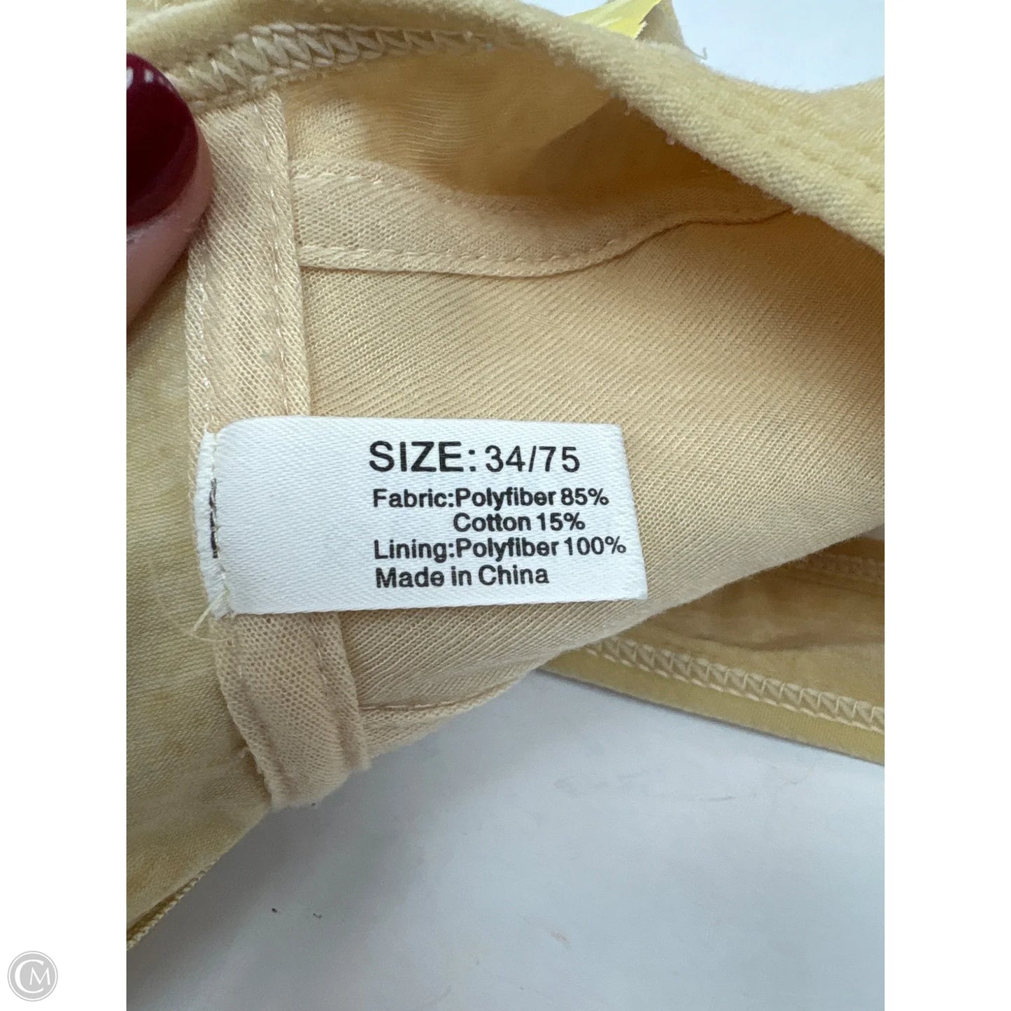 Bra By Clothes Mentor In Yellow, Size: S