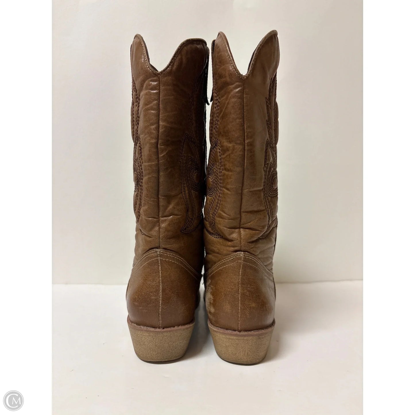 Boots Western By Clothes Mentor In Brown, Size: 7.5