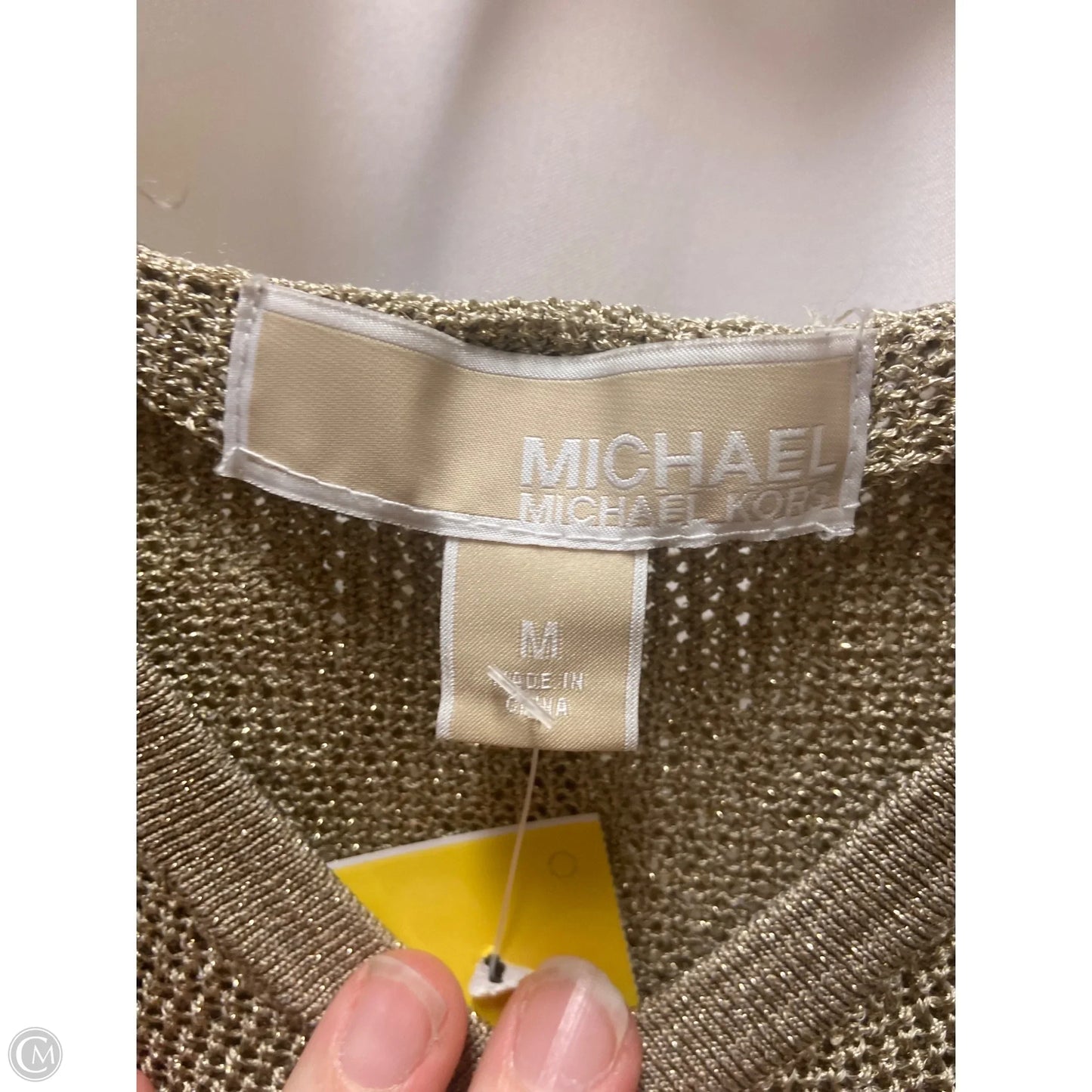 Top Long Sleeve By Michael By Michael Kors In Gold, Size: M