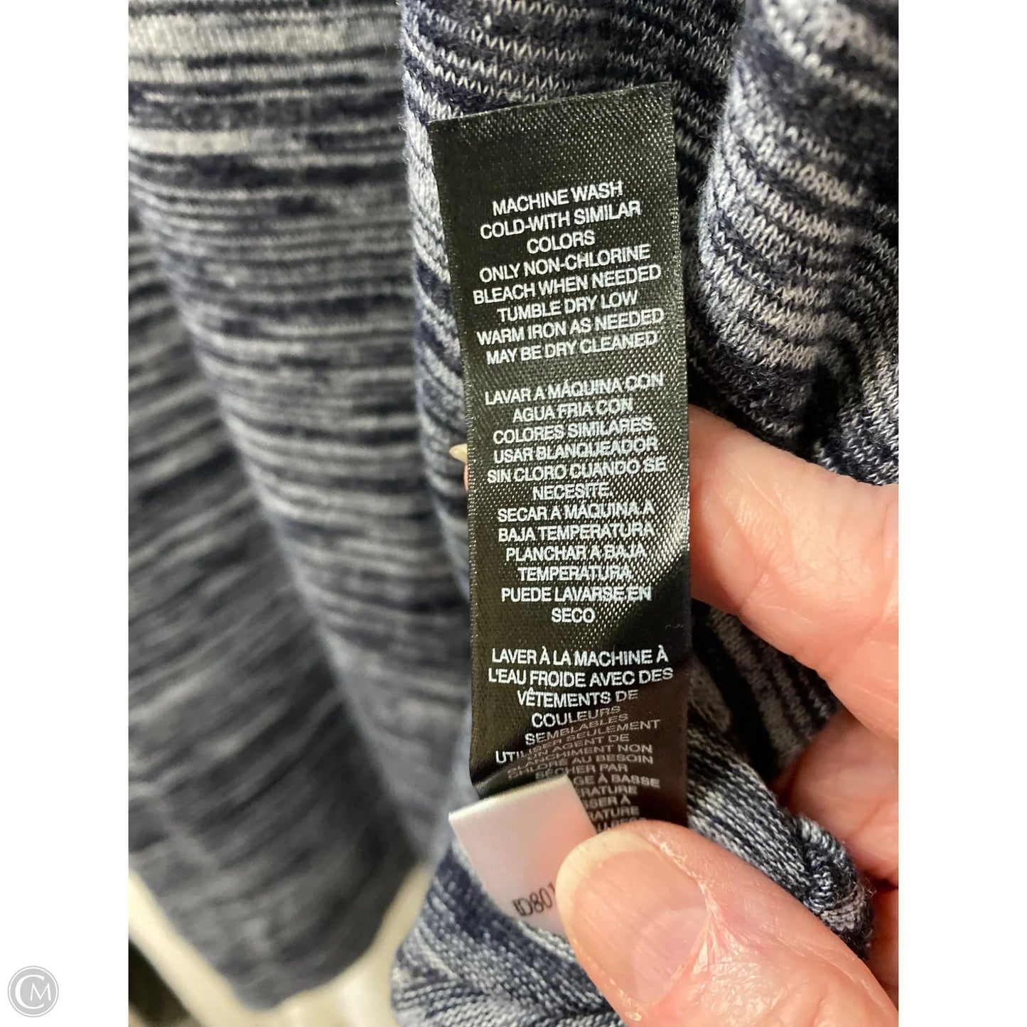 Top Long Sleeve By White House Black Market In Blue, Size: L