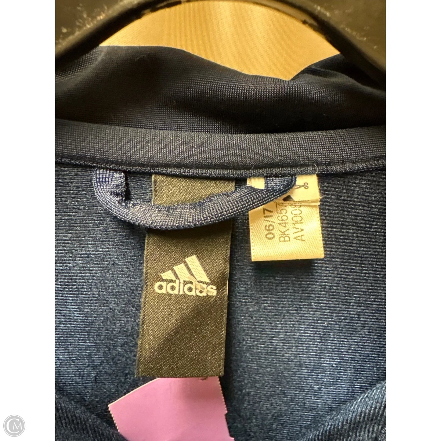 Athletic Jacket By Adidas In Navy, Size: Xl