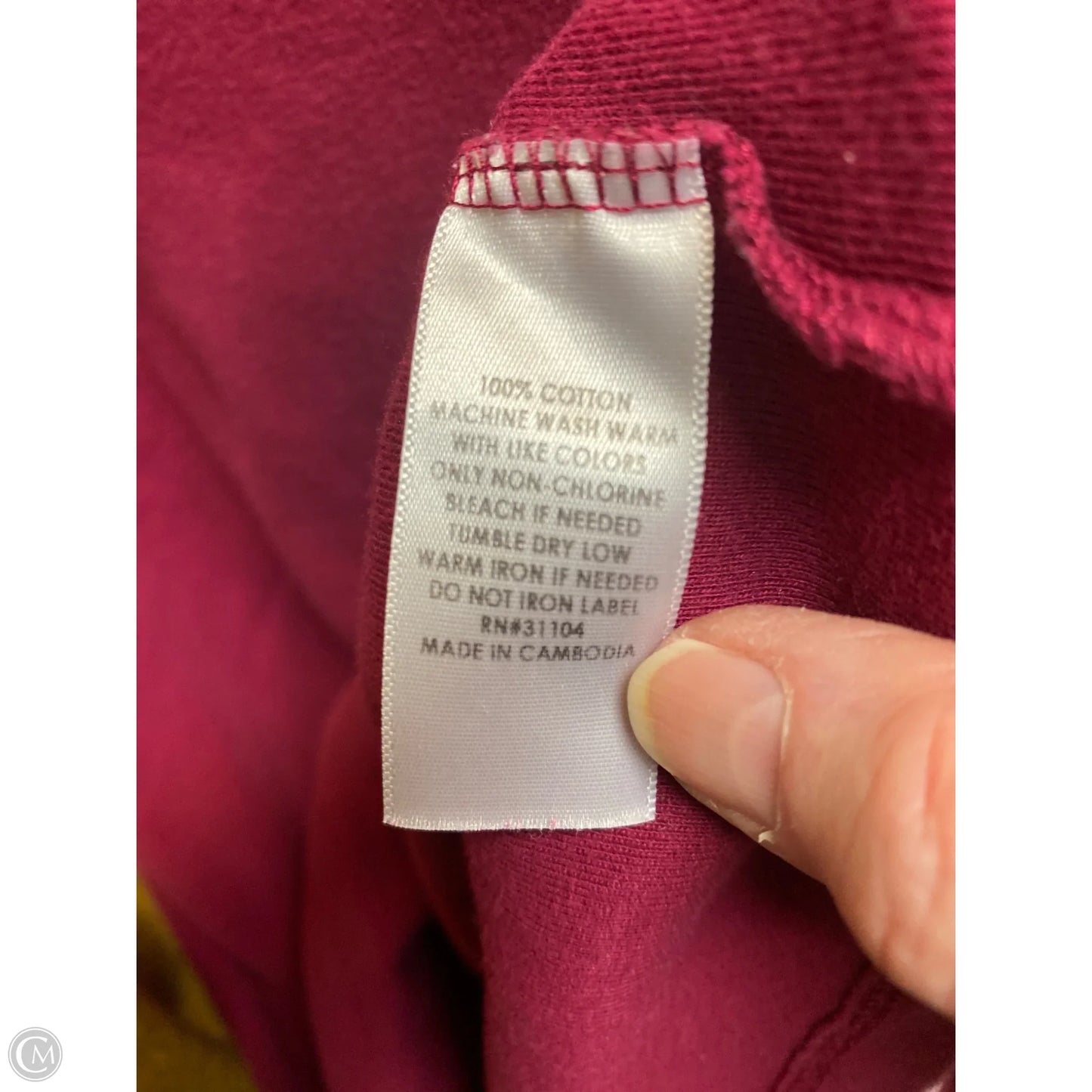 Top Long Sleeve By Kim Rogers In Purple, Size: L