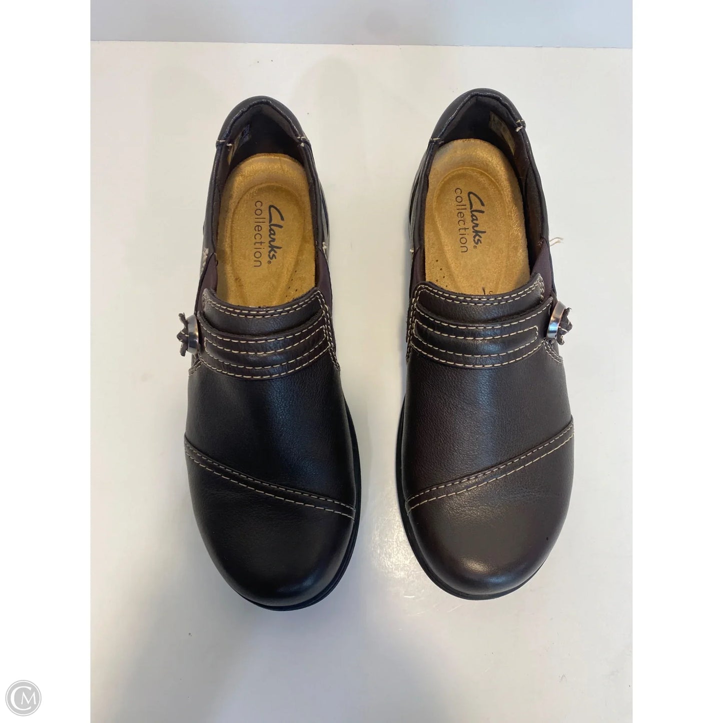 Shoes Flats By Clarks In Brown: Size 8