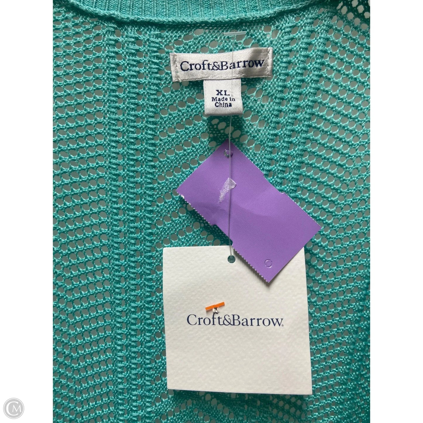 Cardigan By Croft And Barrow In Teal, Size: Xl