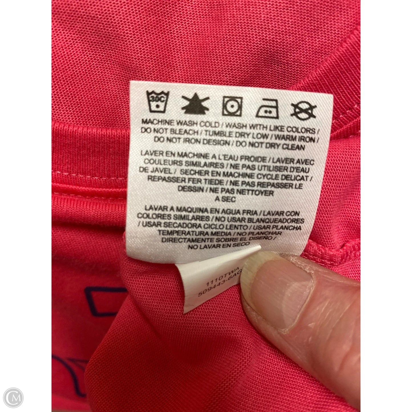 Athletic Top Short Sleeve By Nike In Pink, Size: Xl