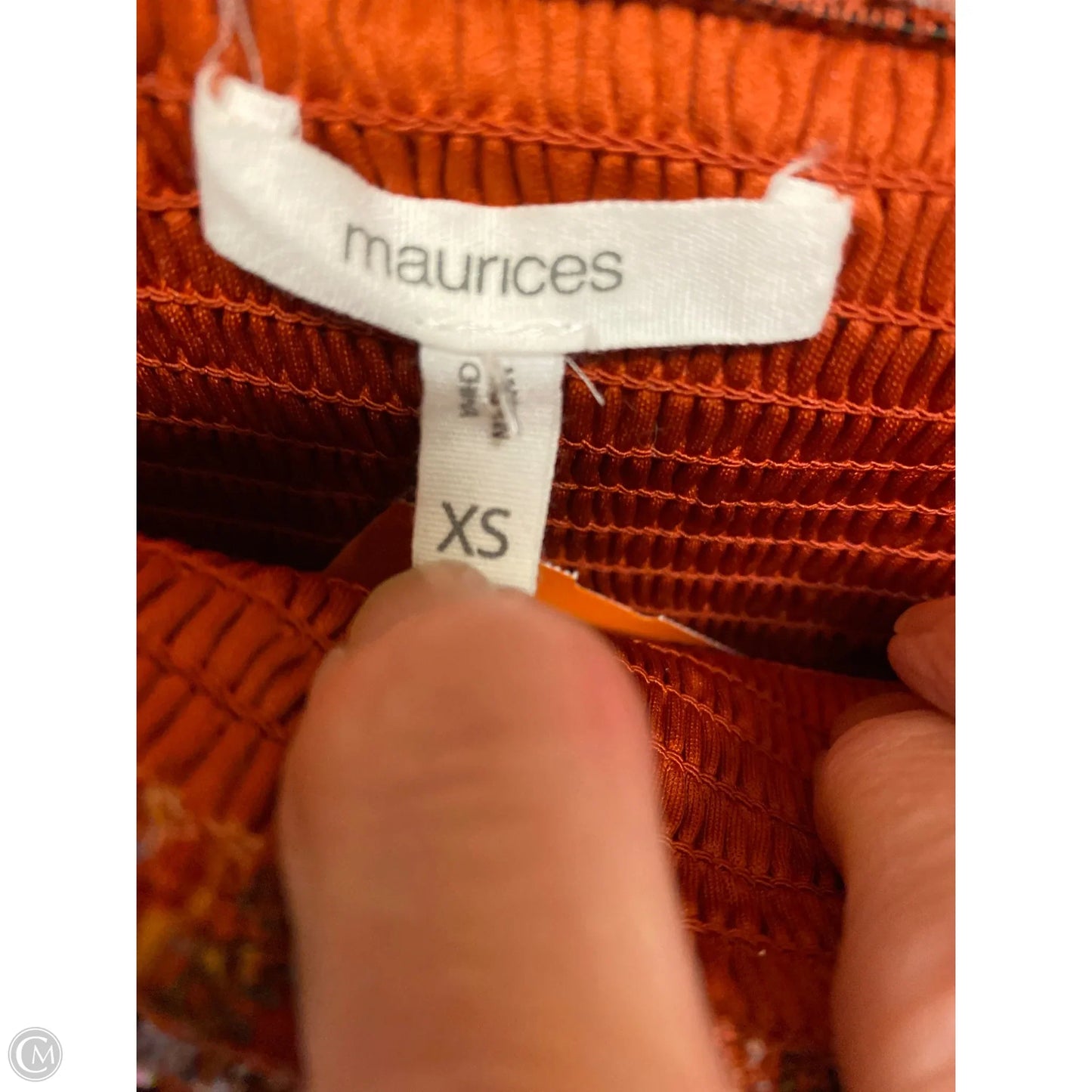Top Short Sleeve By Maurices In Orange, Size: Xs