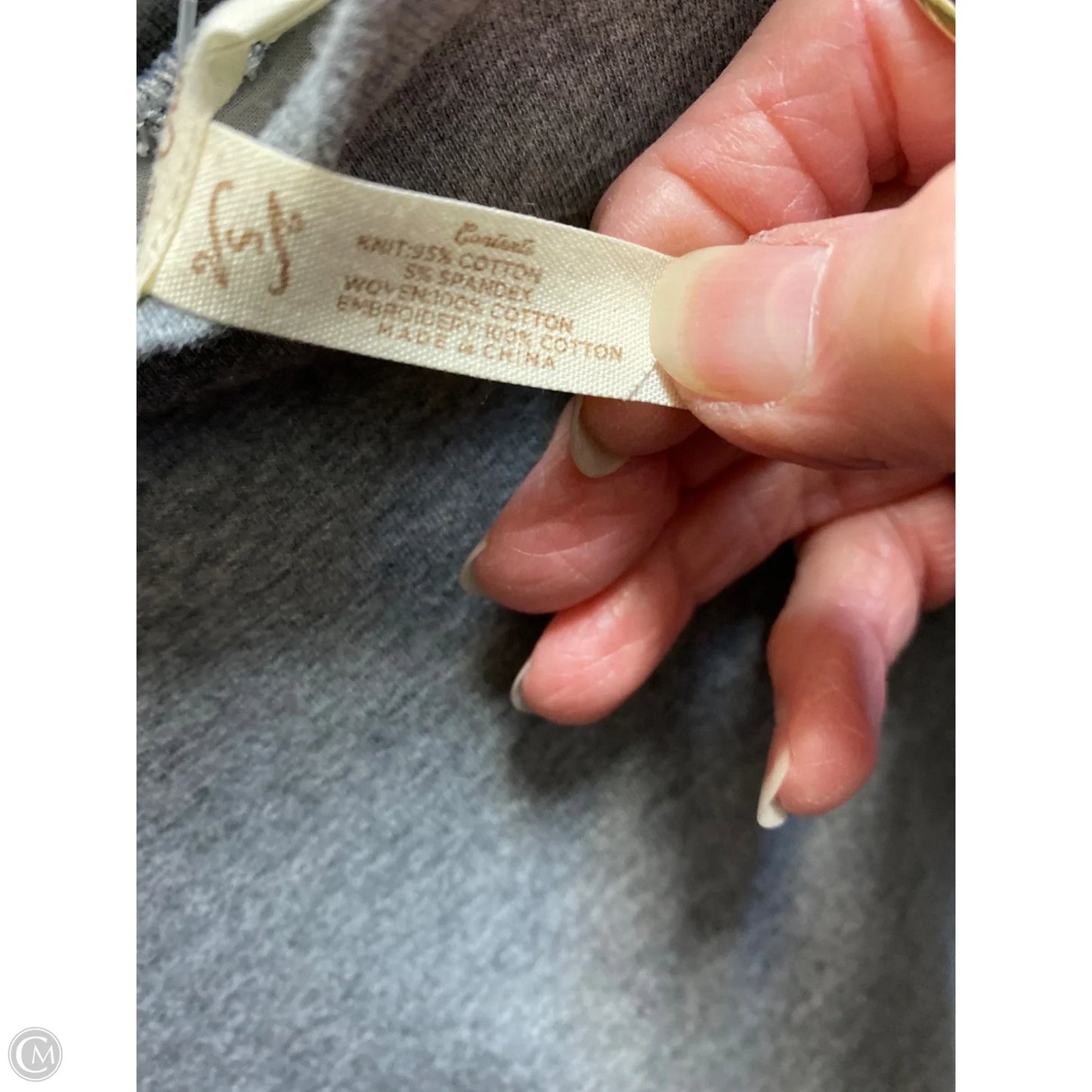 Top 3/4 Sleeve By Matilda Jane In Grey, Size: S