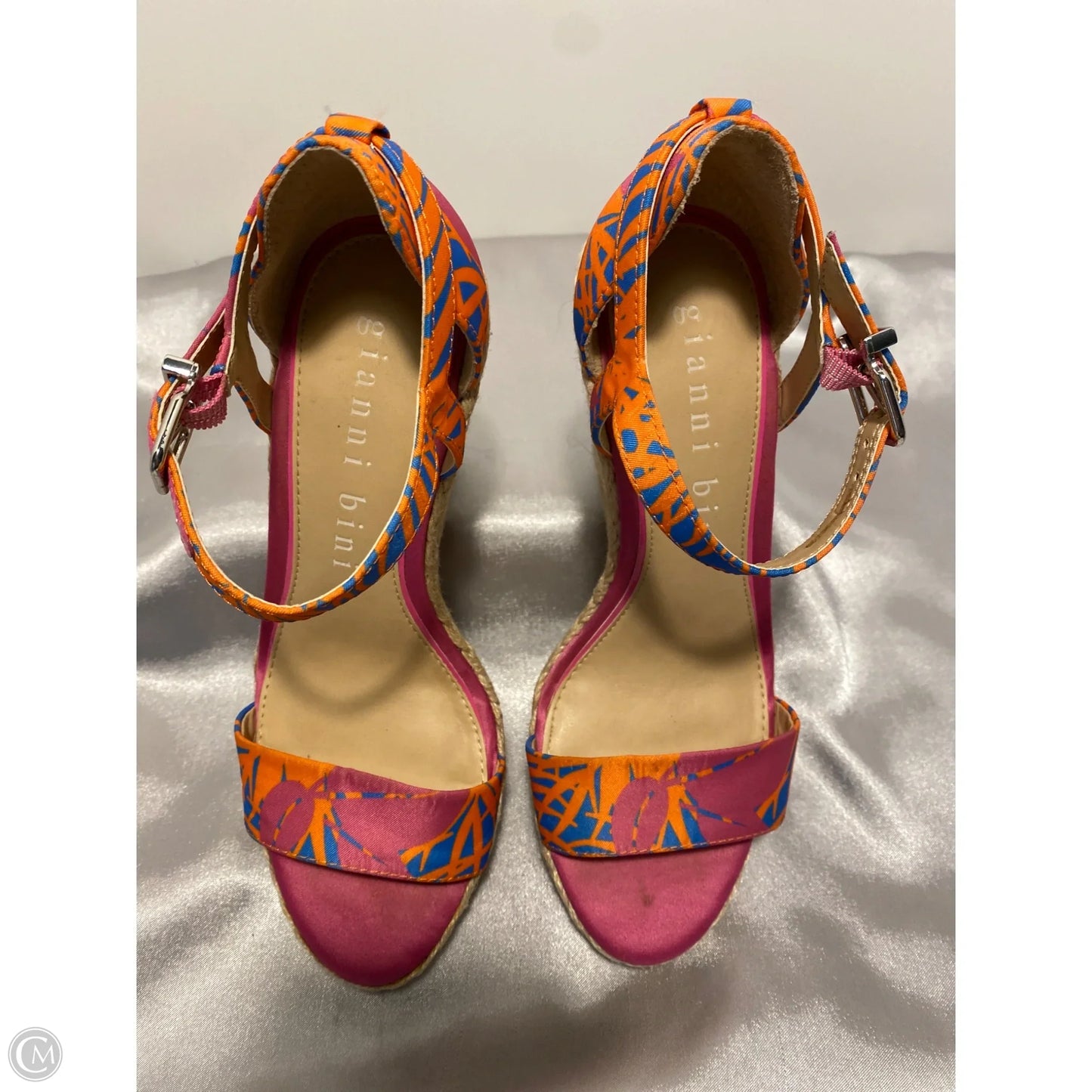 Sandals Heels Wedge By Gianni Bini In Pink, Size: 7