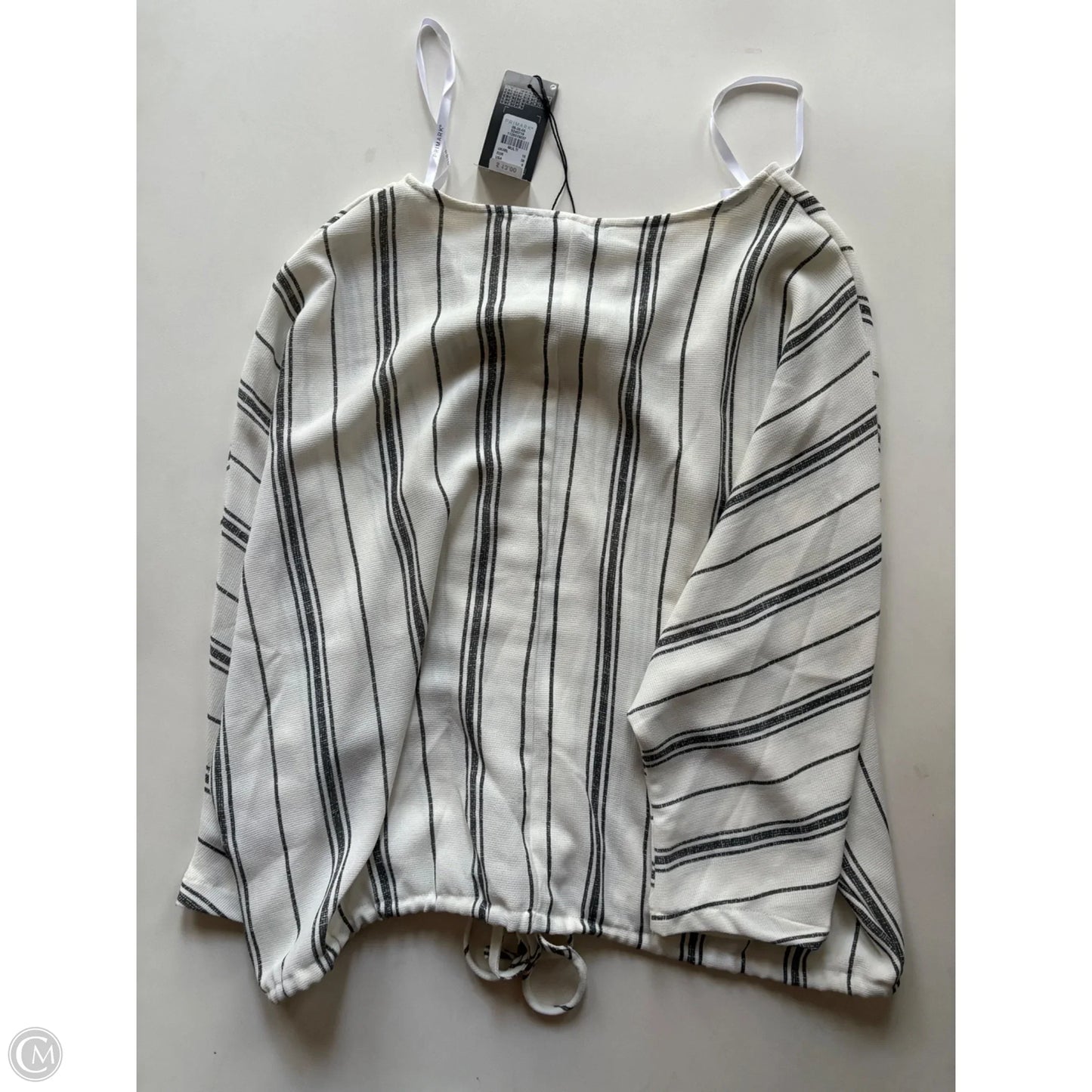 Top Long Sleeve By Primark In Striped, Size: S