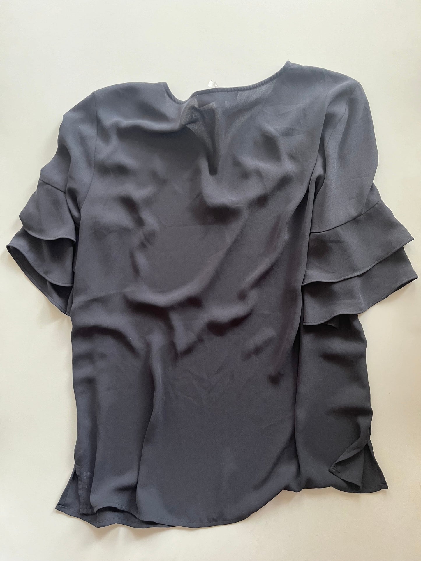 Grey Blouse Short Sleeve Loft, Size S