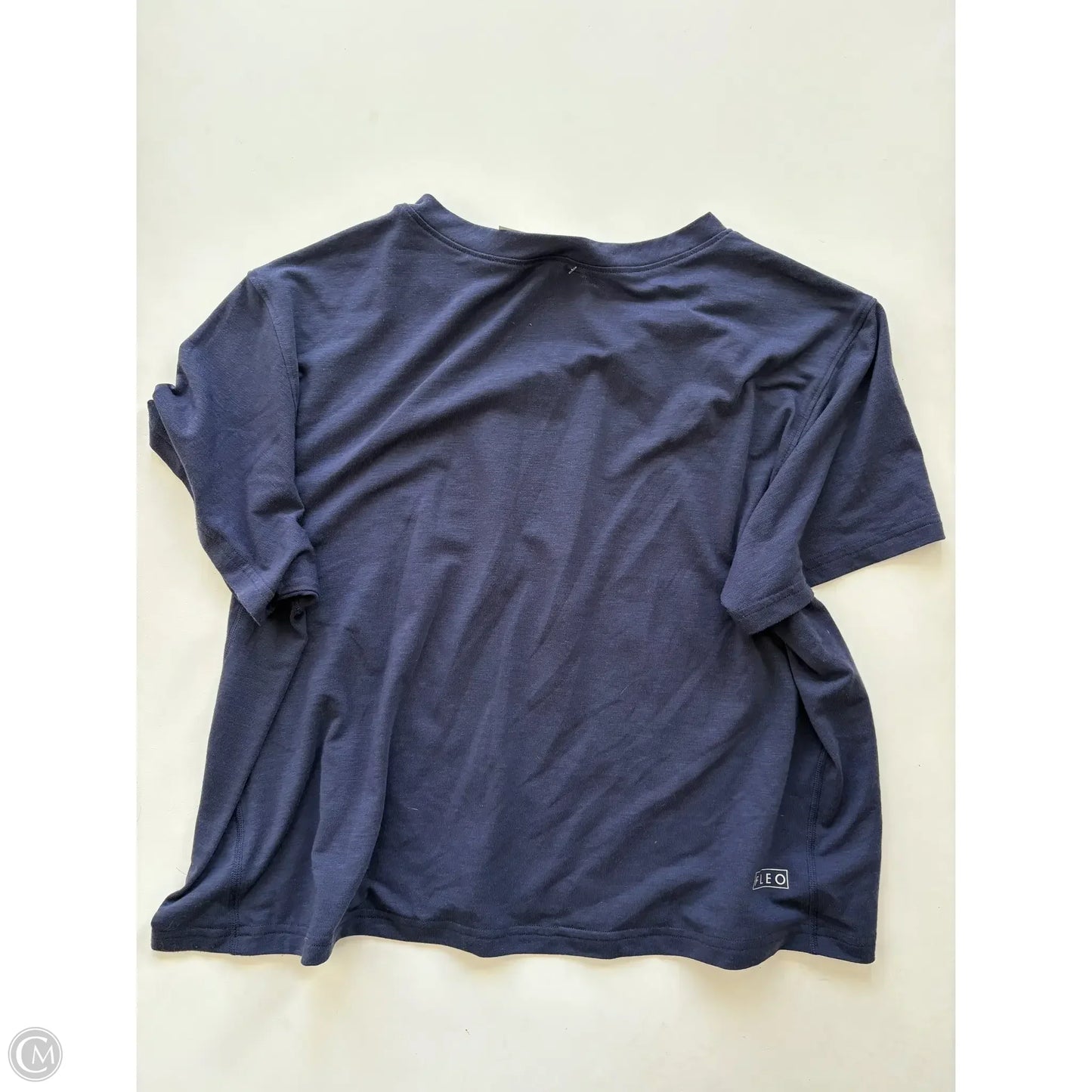 Athletic Top Short Sleeve By Fleo In Navy, Size: Xl