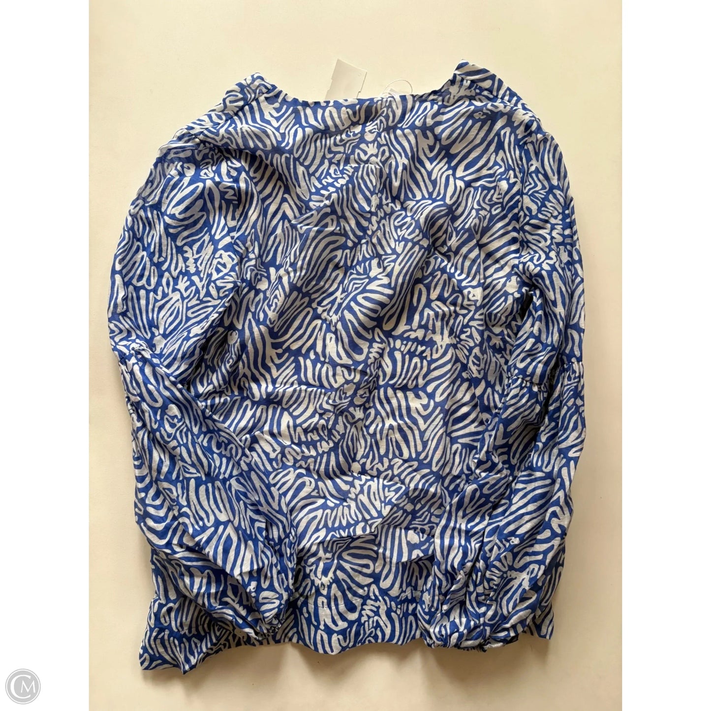 Top Long Sleeve Designer By Lilly Pulitzer In Blue, Size: S