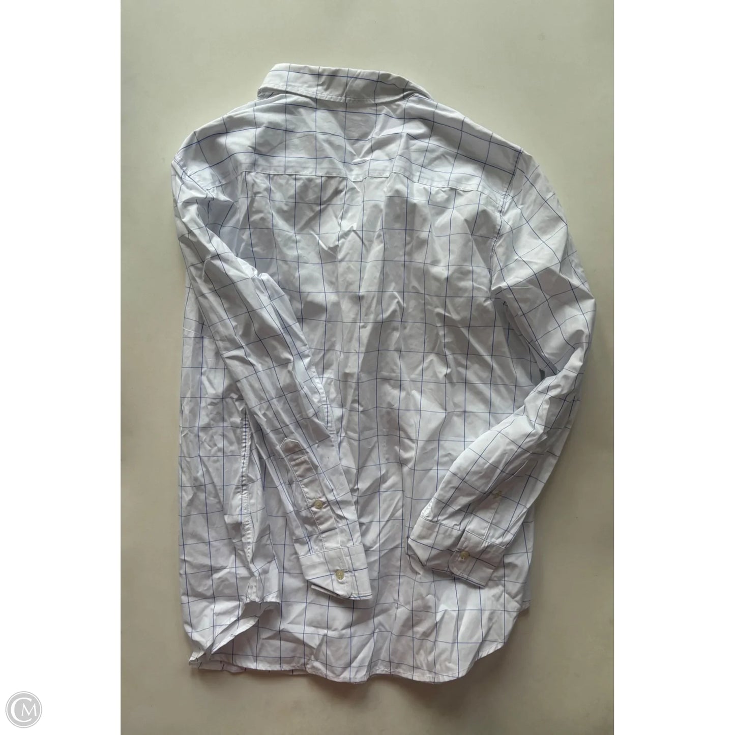 Top Long Sleeve By Lauren By Ralph Lauren In Plaid Pattern, Size: 1x