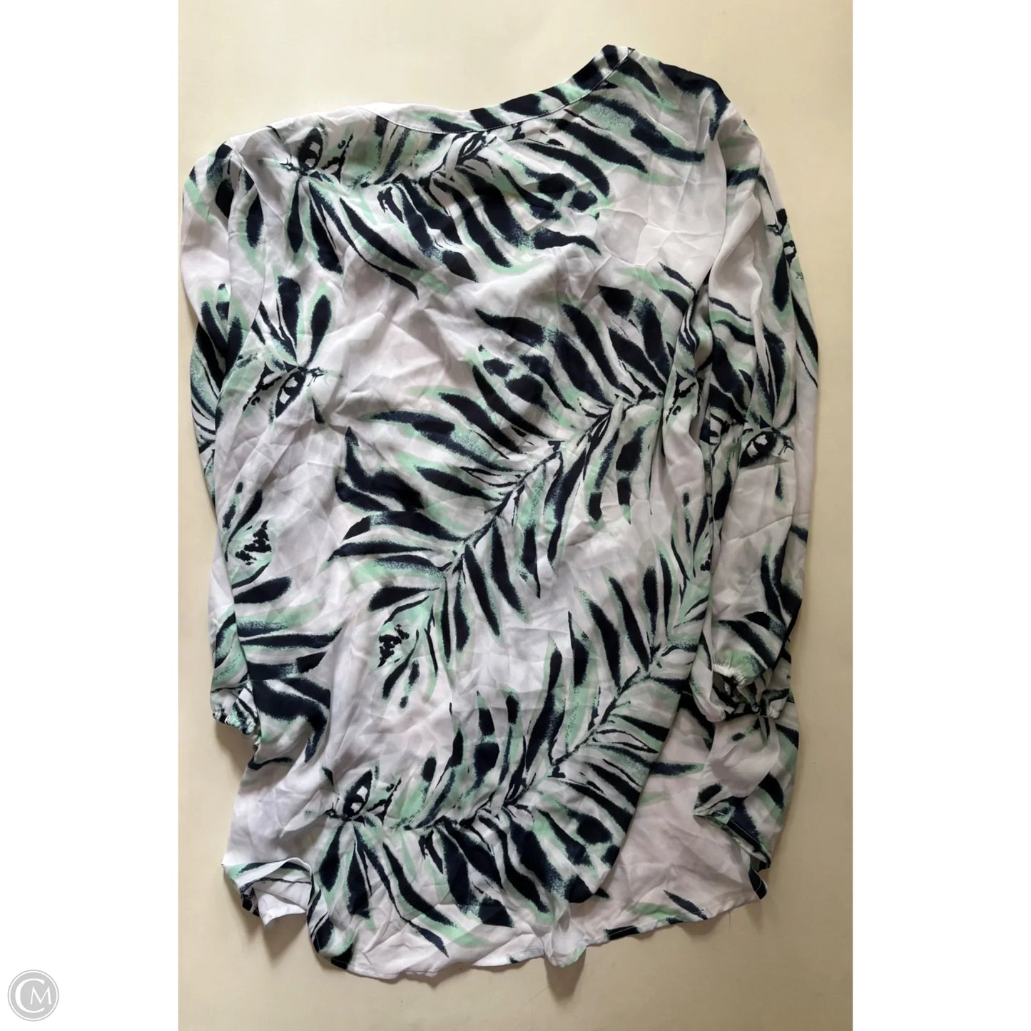 Blouse Long Sleeve By Violet And Claire In Blue & Green, Size: 3x