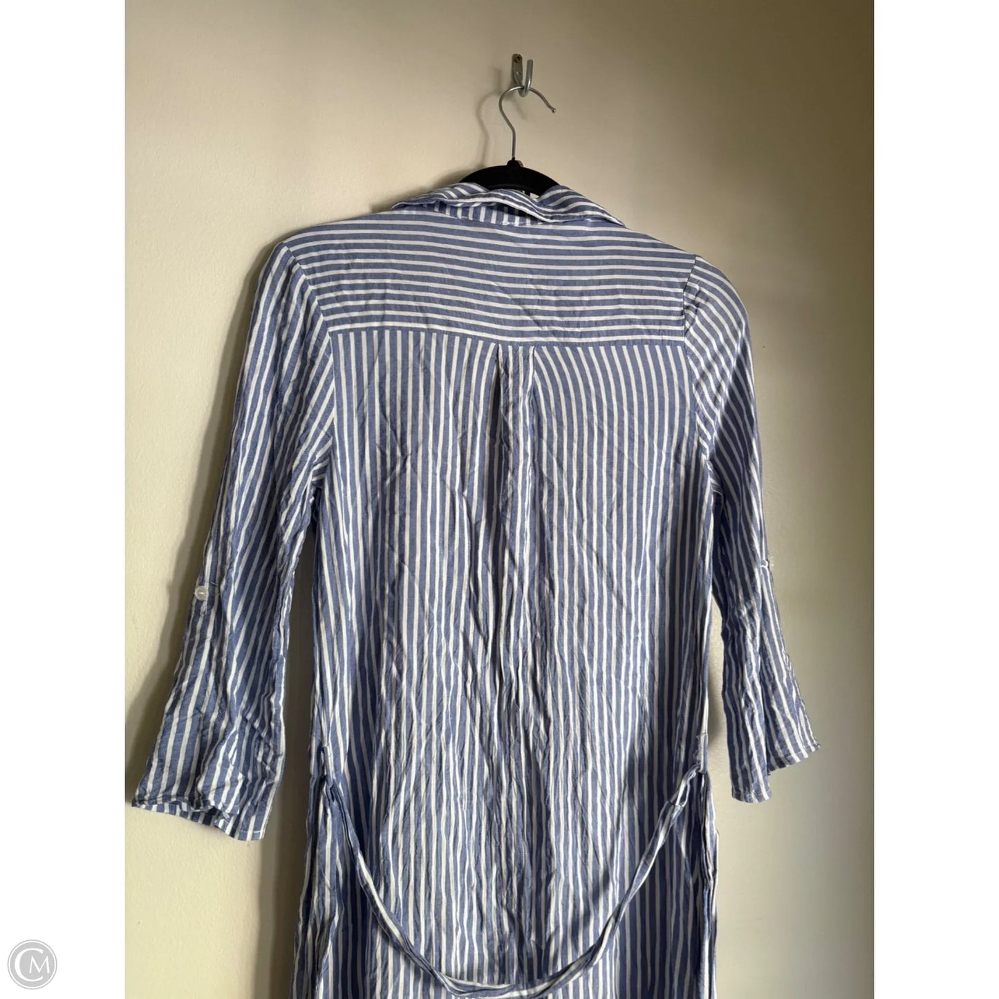 Dress Casual Midi By Monteau In Striped Pattern, Size: M