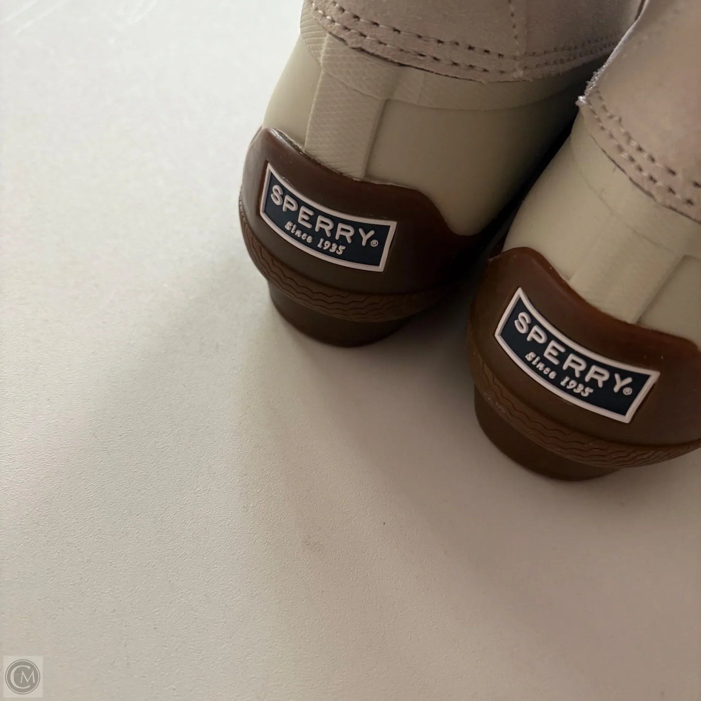 Boots Ankle Heels By Sperry In Cream, Size: 7.5