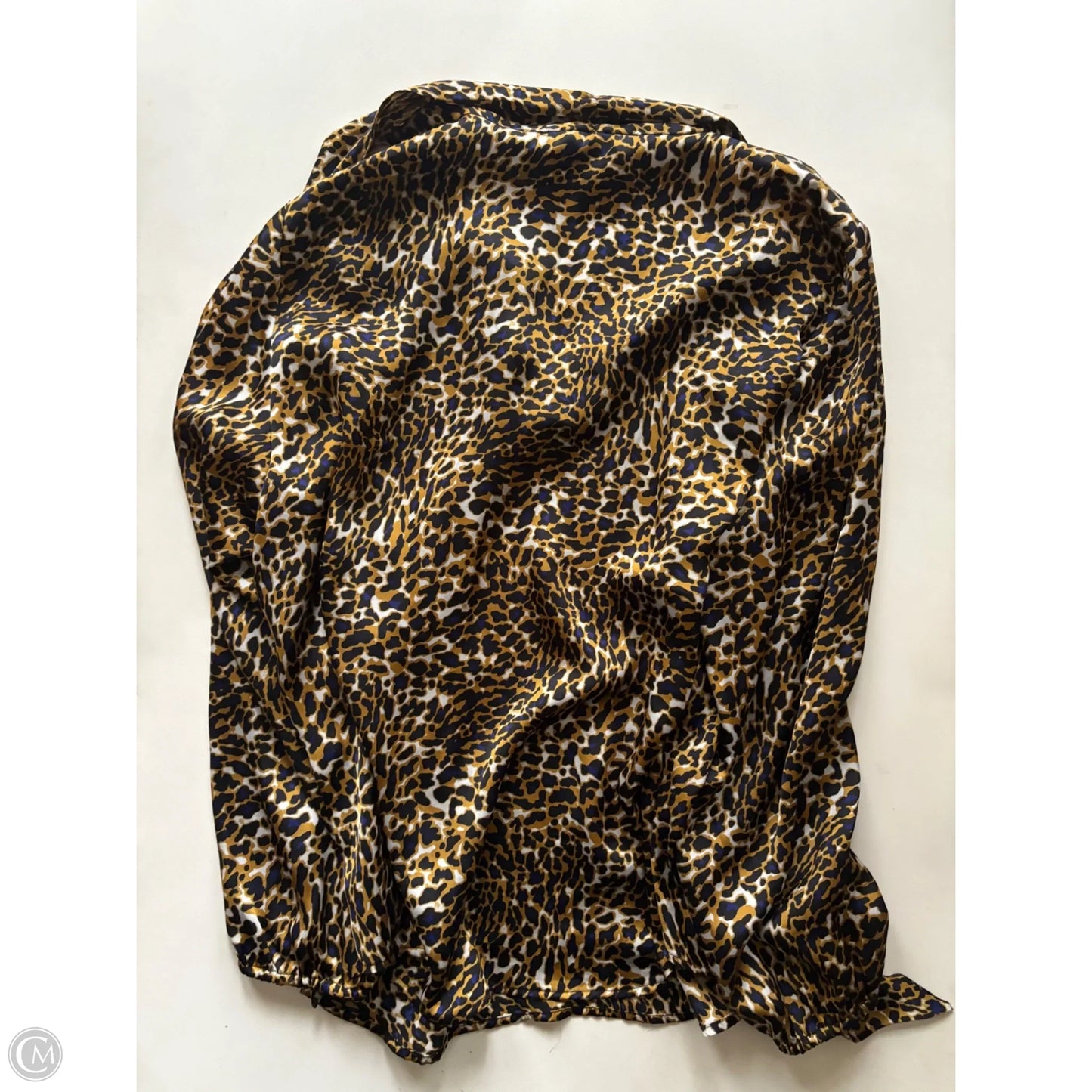 Blouse Long Sleeve By Kasper In Animal Print, Size: 1x