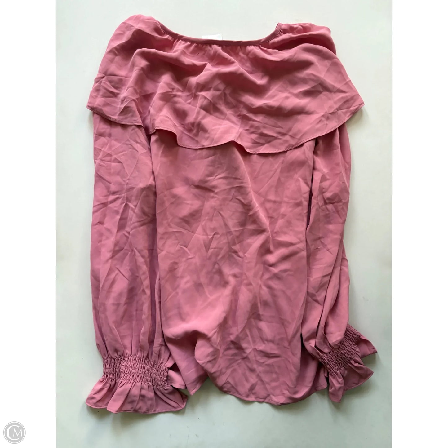 Blouse Long Sleeve By Jade In Pink, Size: Xl