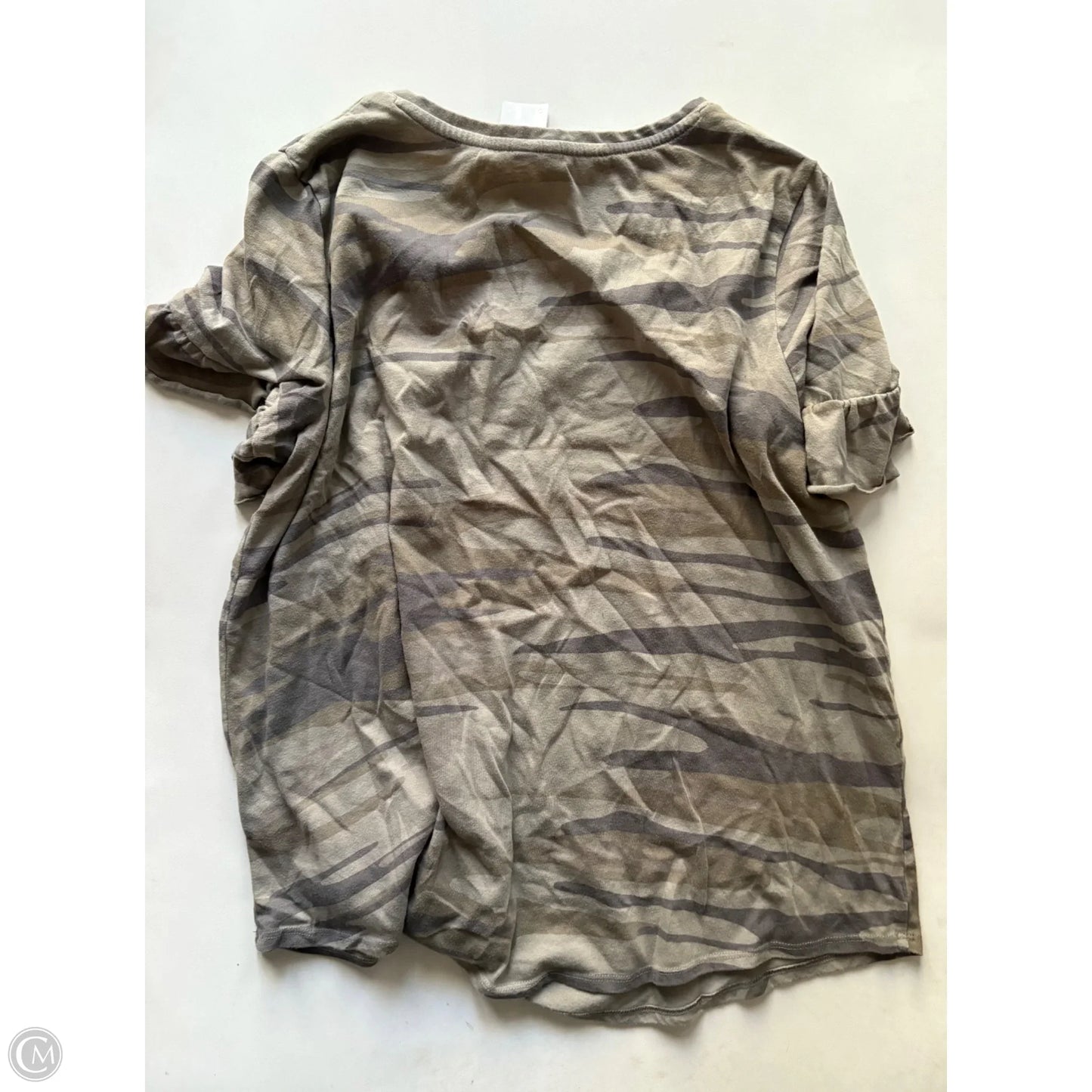 Top Short Sleeve By Cato In Camouflage Print, Size: 1x