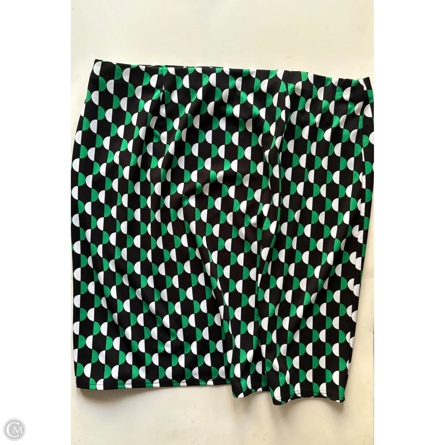 Skirt Midi By Cato In Black & Green, Size: 3x